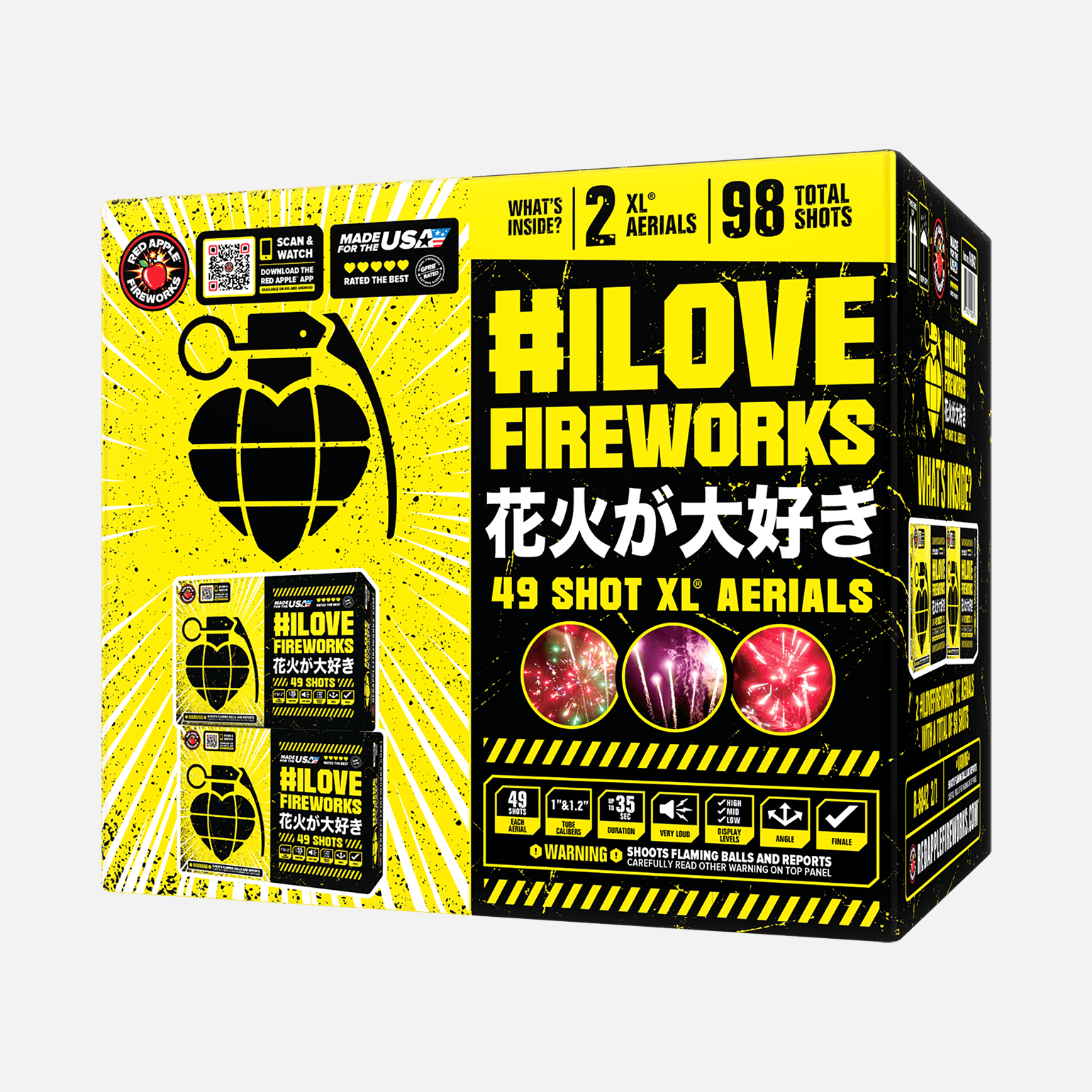 #ILOVEFIREWORKS® 49 Shots XL® Aerials XL® Aerial Cakes (Up to 500 Grams)