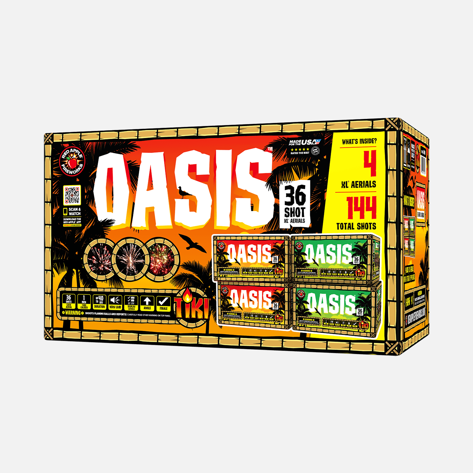 Oasis™ 36 Shot XL® Aerials XL® Aerial Cakes (Up to 500 Grams)