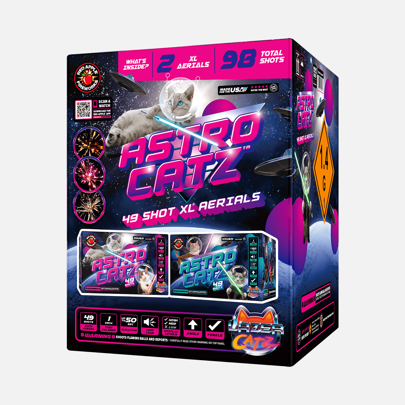 Astro Catz XL Aerials – Red Apple Fireworks Astro Catz XL Aerials – Red Apple Fireworks