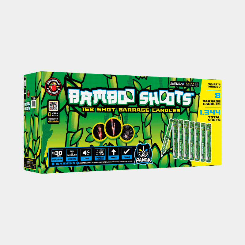 Bamboo Shoots™ 168 Shots Barrage Candles (gatling style) Barrage Candles