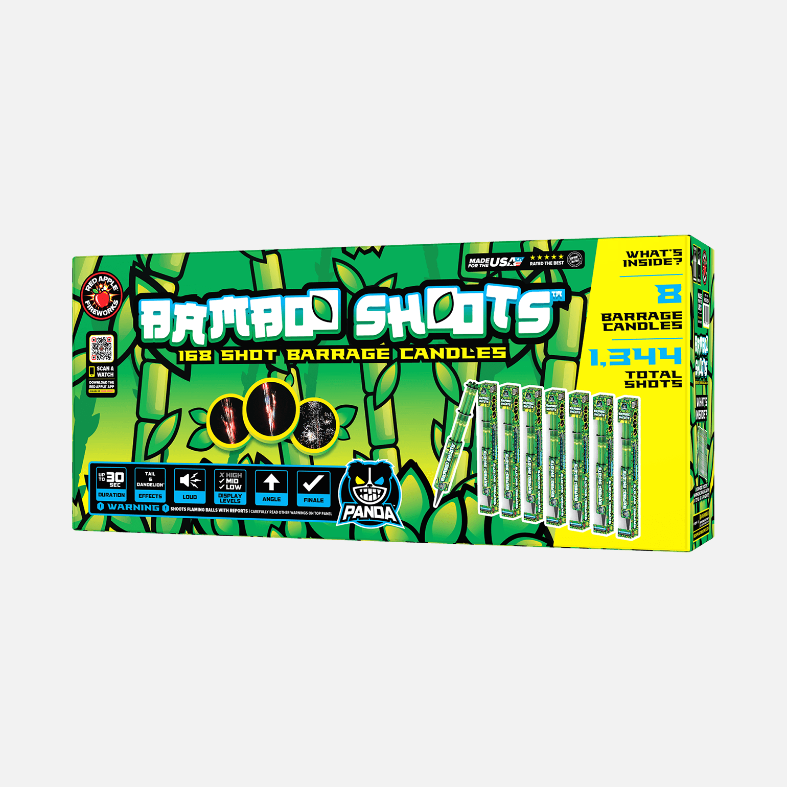 Bamboo Shoots 168 Shots Gatling Style Barrage Candles