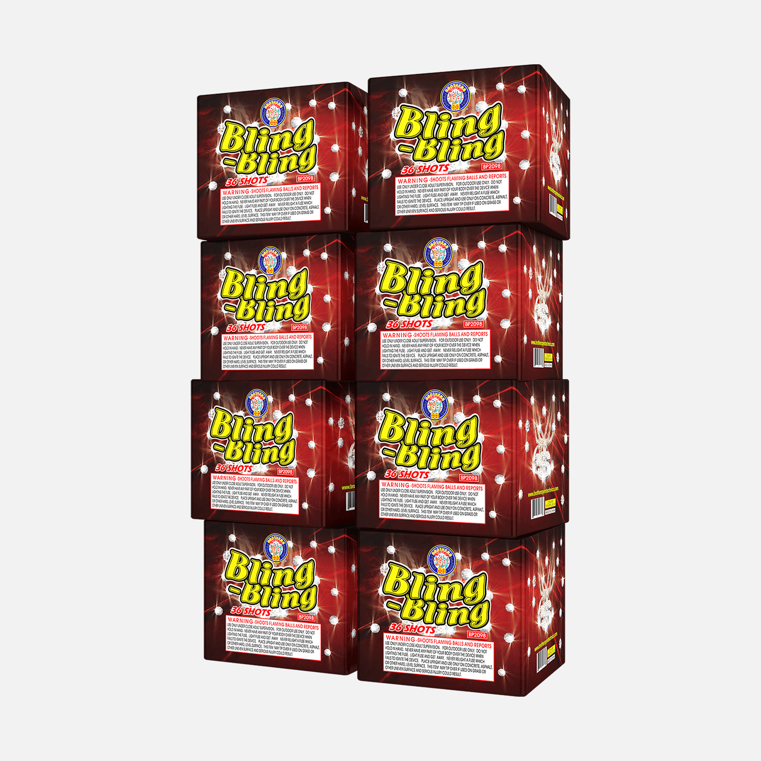 Bling Bling 36 Shots Standard Aerials by Brothers Standard Aerial Cakes (Up to 200 Grams)