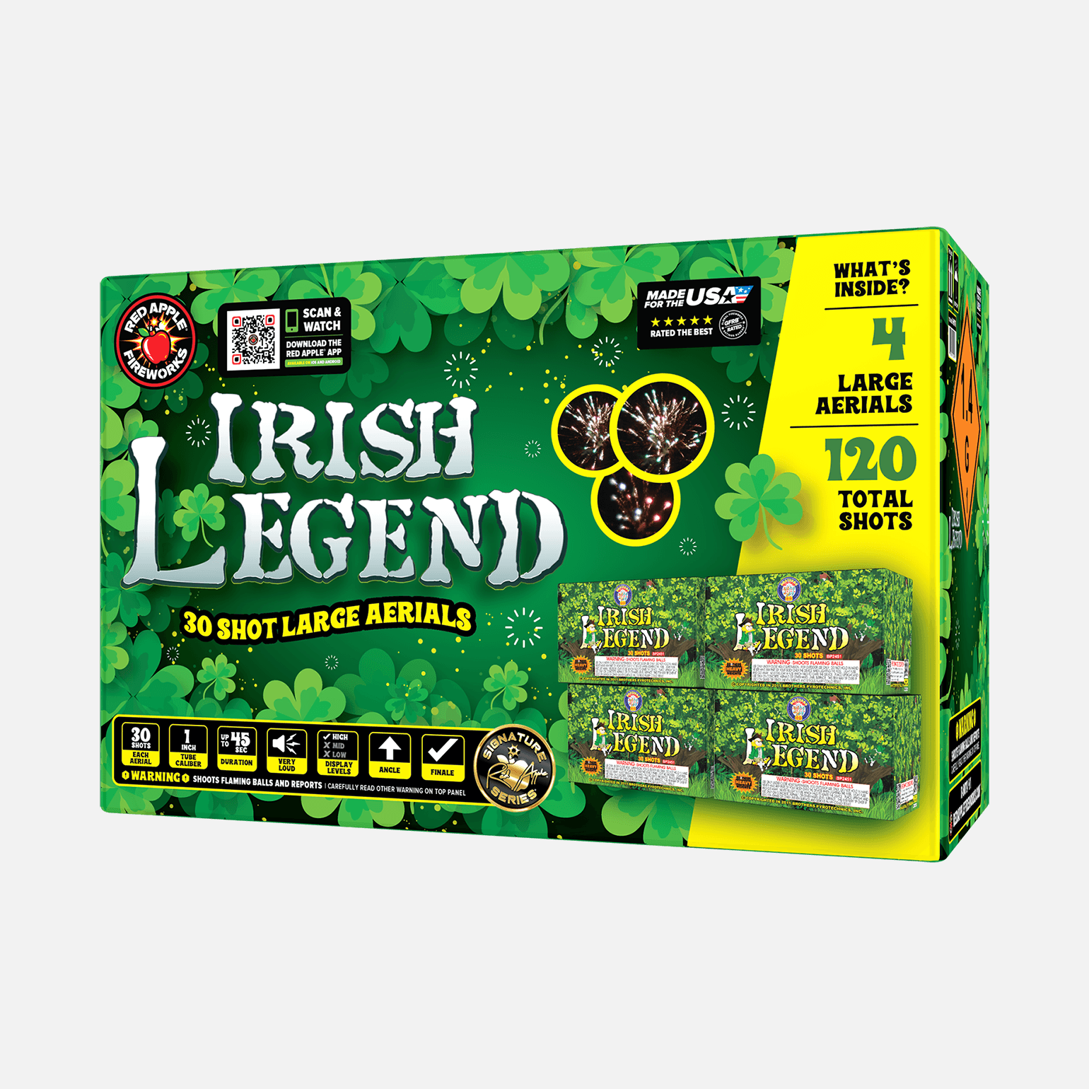 Irish Legend 30 Shots Large Aerials by Brothers Large Aerial Cakes (Up to 350 Grams)