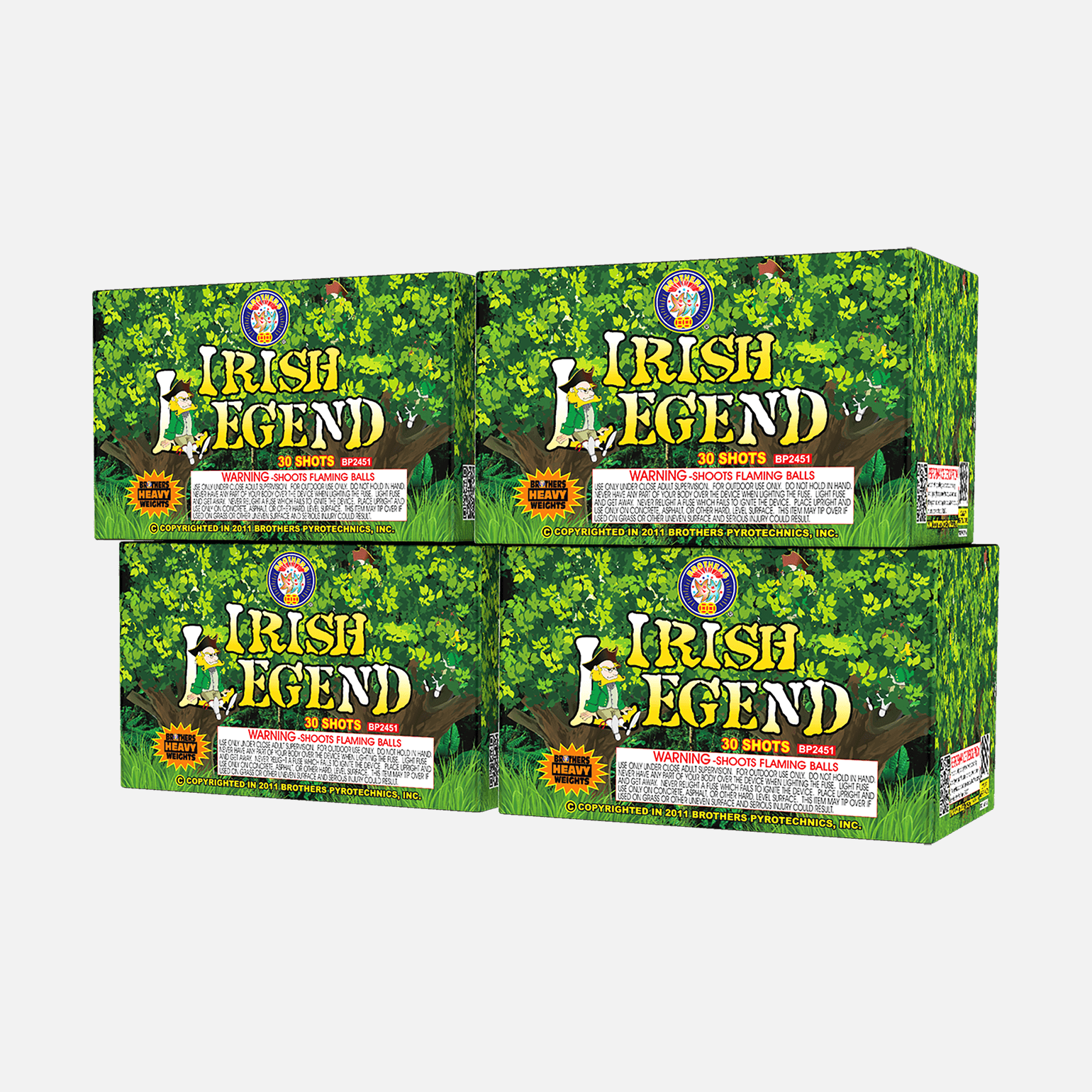 Irish Legend 30 Shots Large Aerials by Brothers Large Aerial Cakes (Up to 350 Grams)