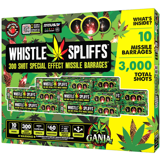 Whistle Spliffs™ 300 Shots Special Effect Missile Barrage™