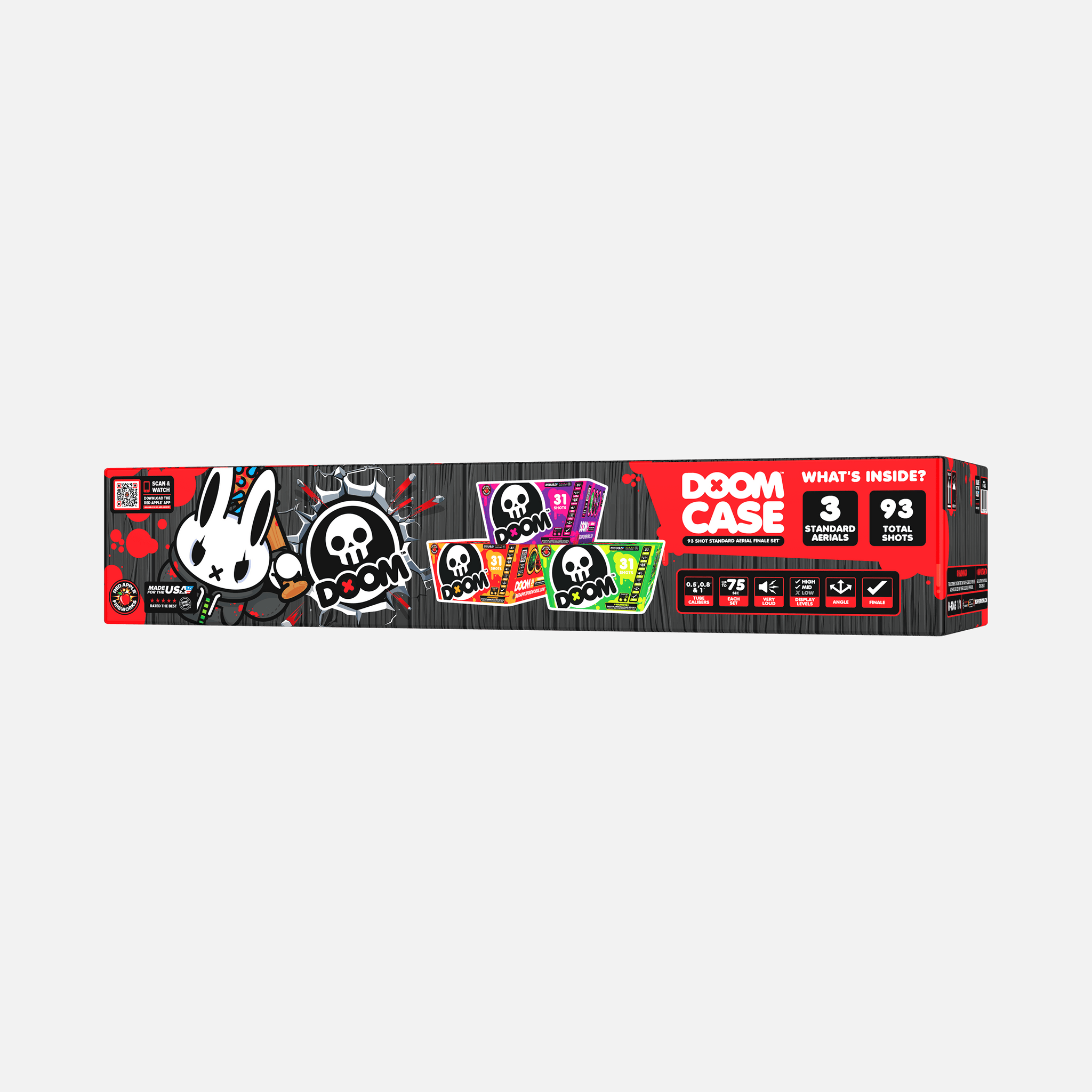 Doom Case 93 Shot XL Aerial Finale Set – Red Apple