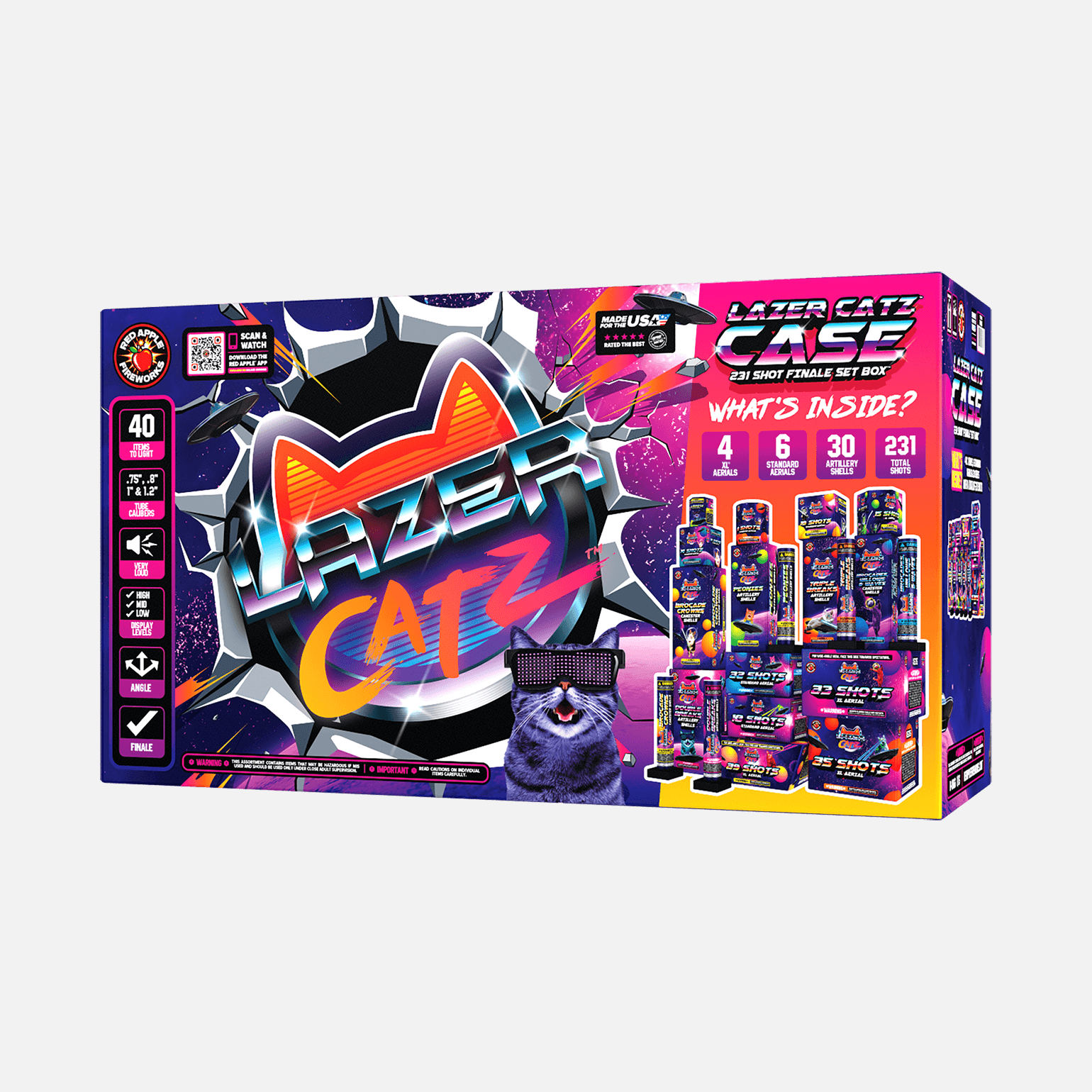 Lazer Catz 231 Shots Fireworks Sampler Case Lazer Catz 231 Shots Fireworks Sampler Case