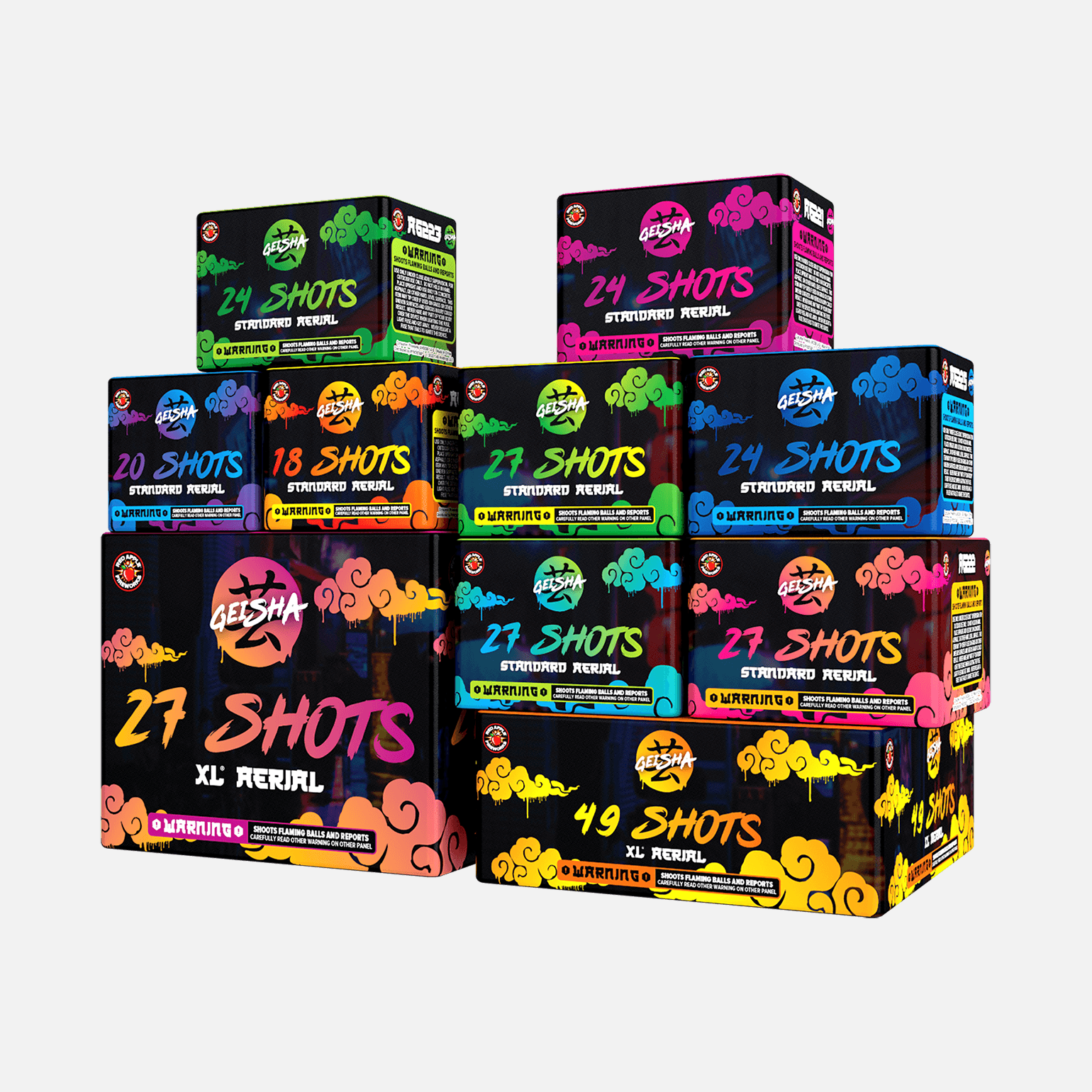 Geisha® Case 267 Shots Sampler® Sky Show Samplers®