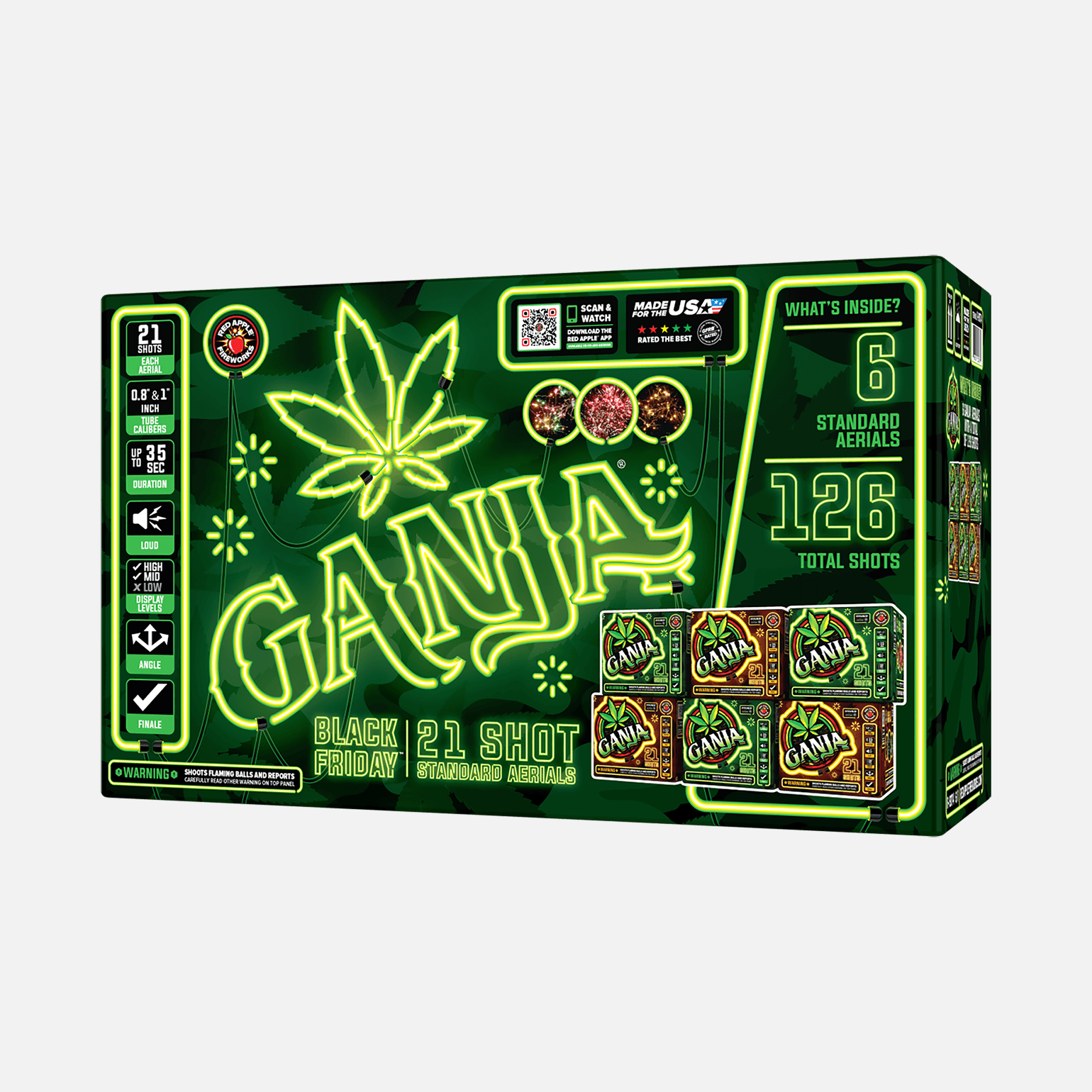 Buy Black Friday Ganja® 21 Shots Standard Aerial Fireworks Online