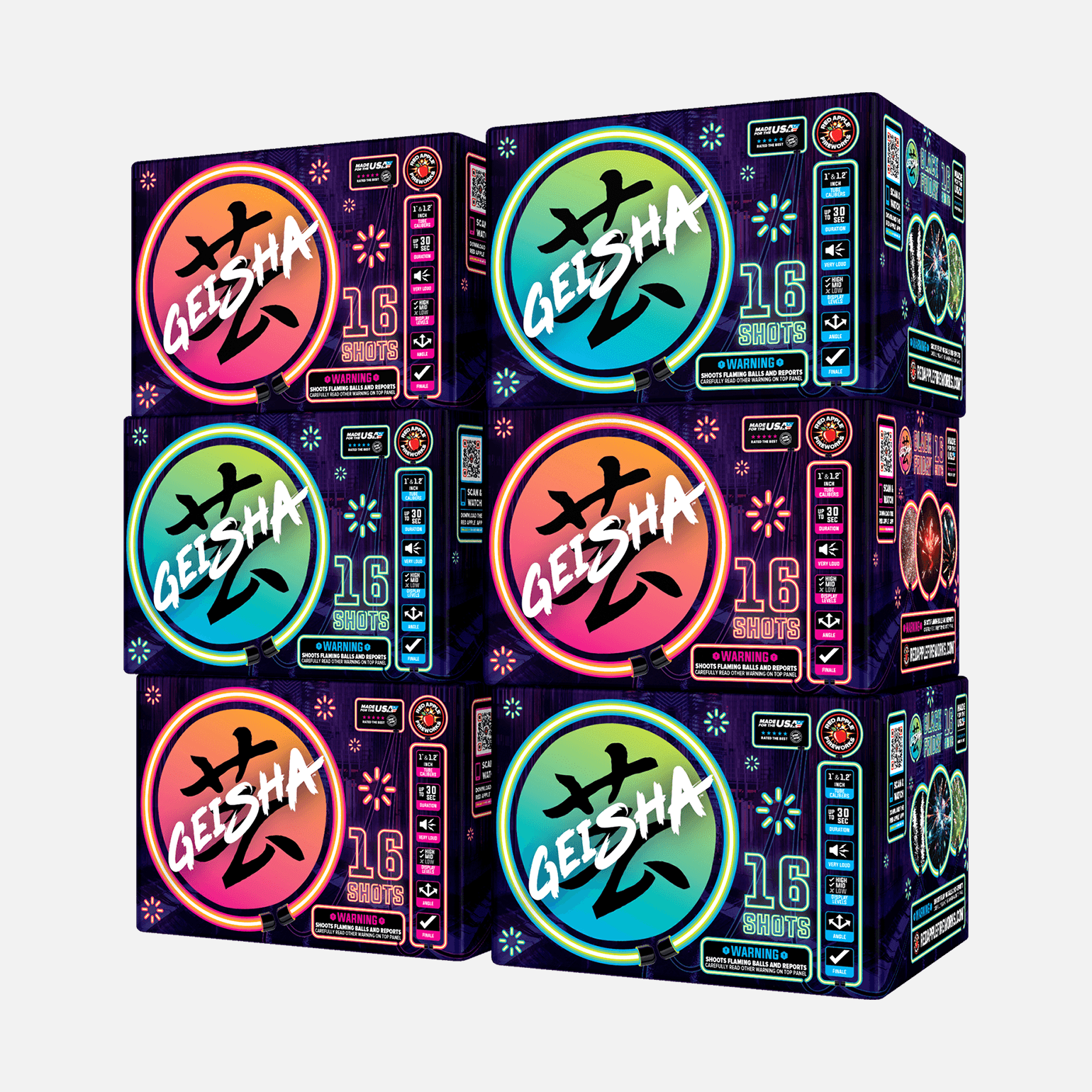 Black Friday Geisha® 16 Shots XL® Aerials XL® Aerial Cakes (Up to 500 Grams)