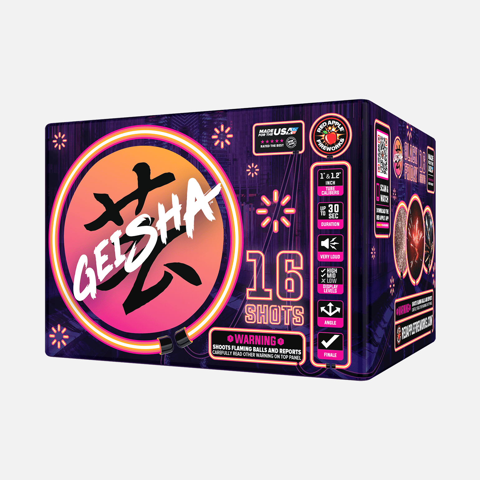 Black Friday Geisha® 16 Shots XL® Aerials XL® Aerial Cakes (Up to 500 Grams)