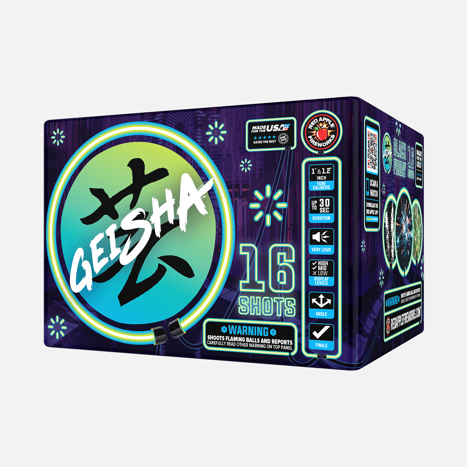 Black Friday Geisha® 16 Shots XL® Aerials XL® Aerial Cakes (Up to 500 Grams)