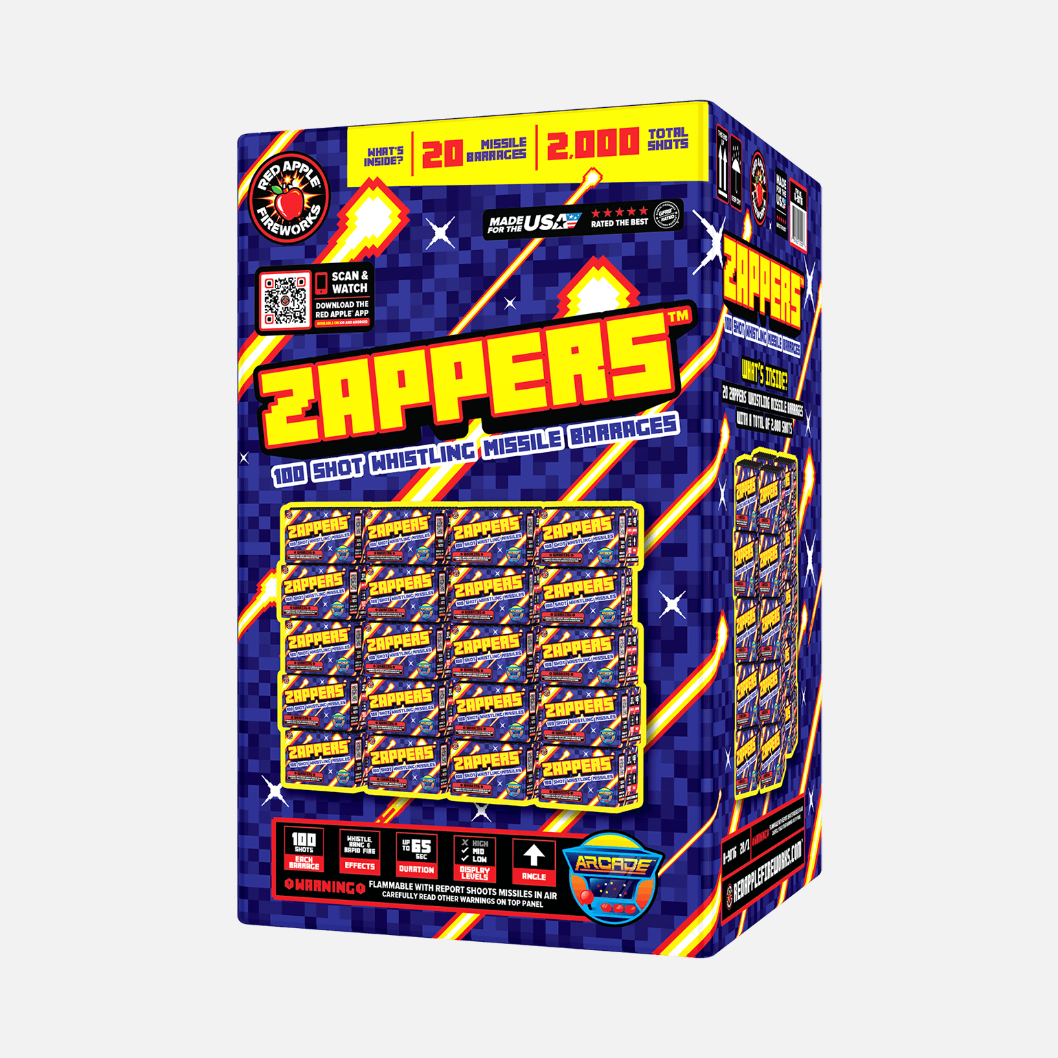 Zappers 100 Shots Whistling Missiles – High-Pitched Fun
