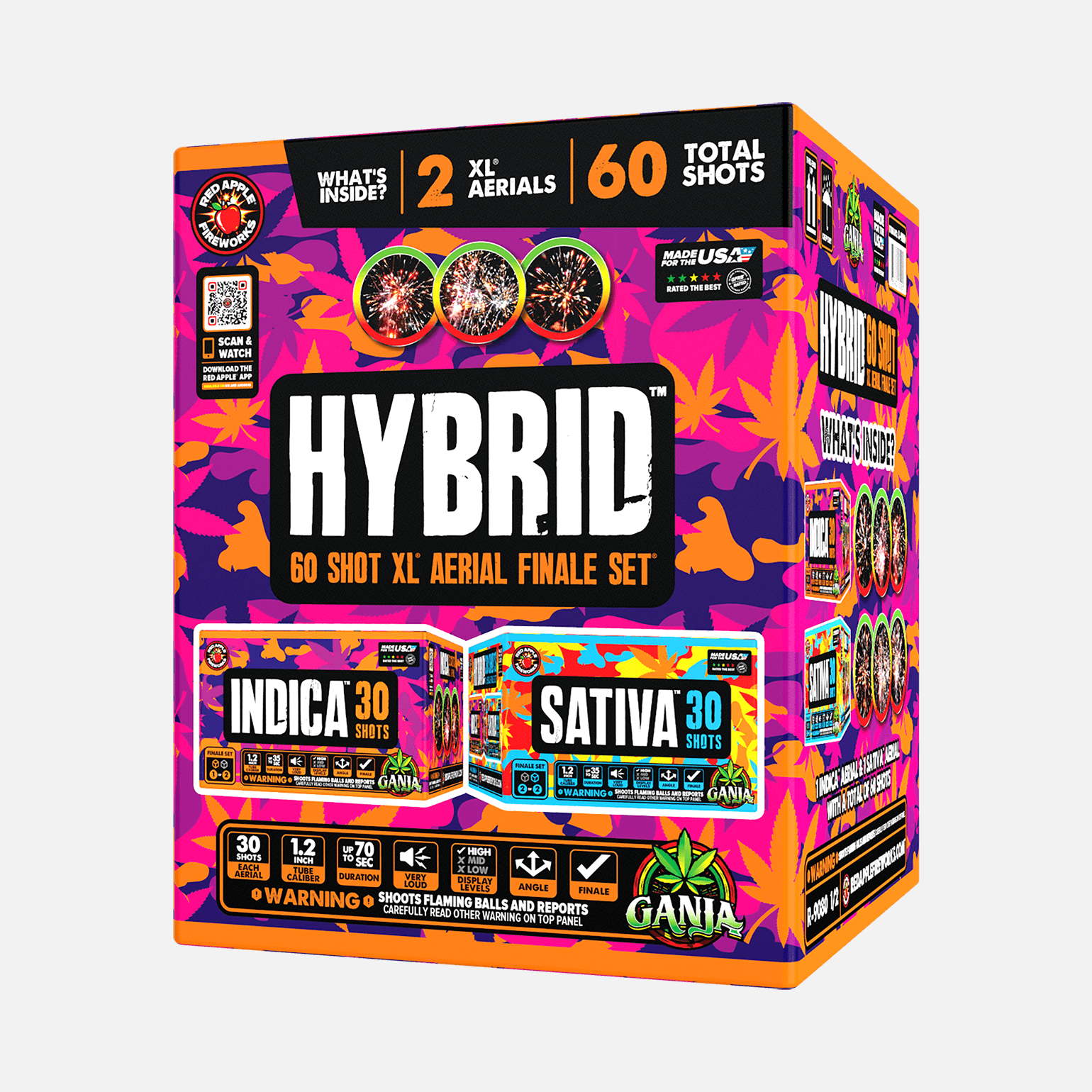 Hybrid® 60 Shot XL® Aerial Finale Set® XL® Finale Sets® (Up to 2000 Grams)