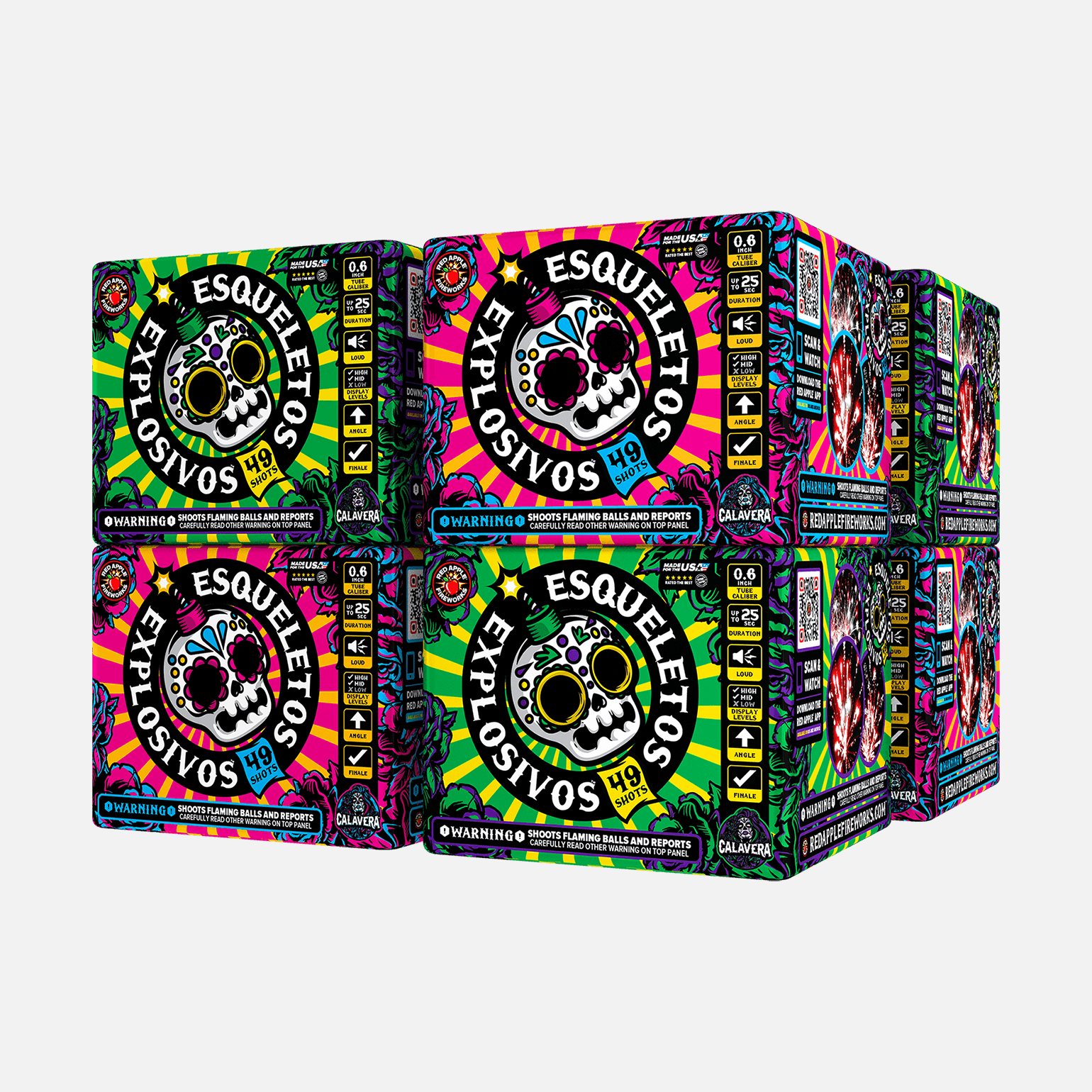 Esqueletos Explosivos™ 49 Shots Standard Aerials Standard Aerial Cakes (Up to 200 Grams)