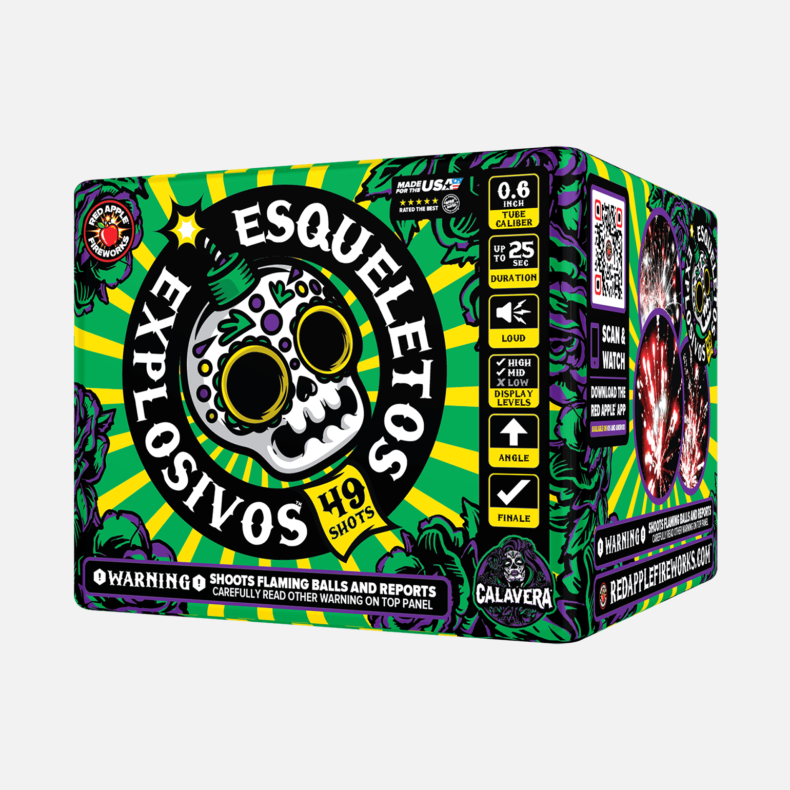 Esqueletos Explosivos™ 49 Shots Standard Aerials Standard Aerial Cakes (Up to 200 Grams)
