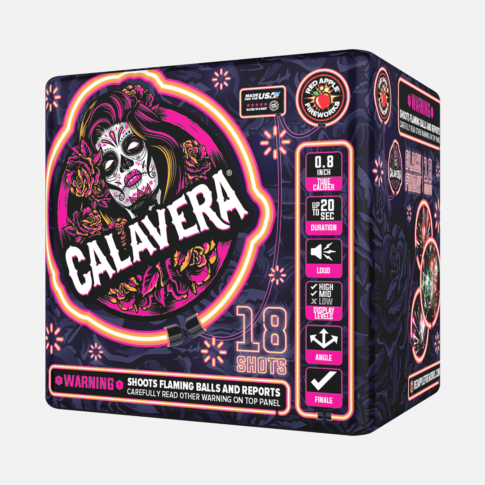 Black Friday Calavera® 18 Shots Standard Aerials Standard Aerial Cakes (Up to 200 Grams)