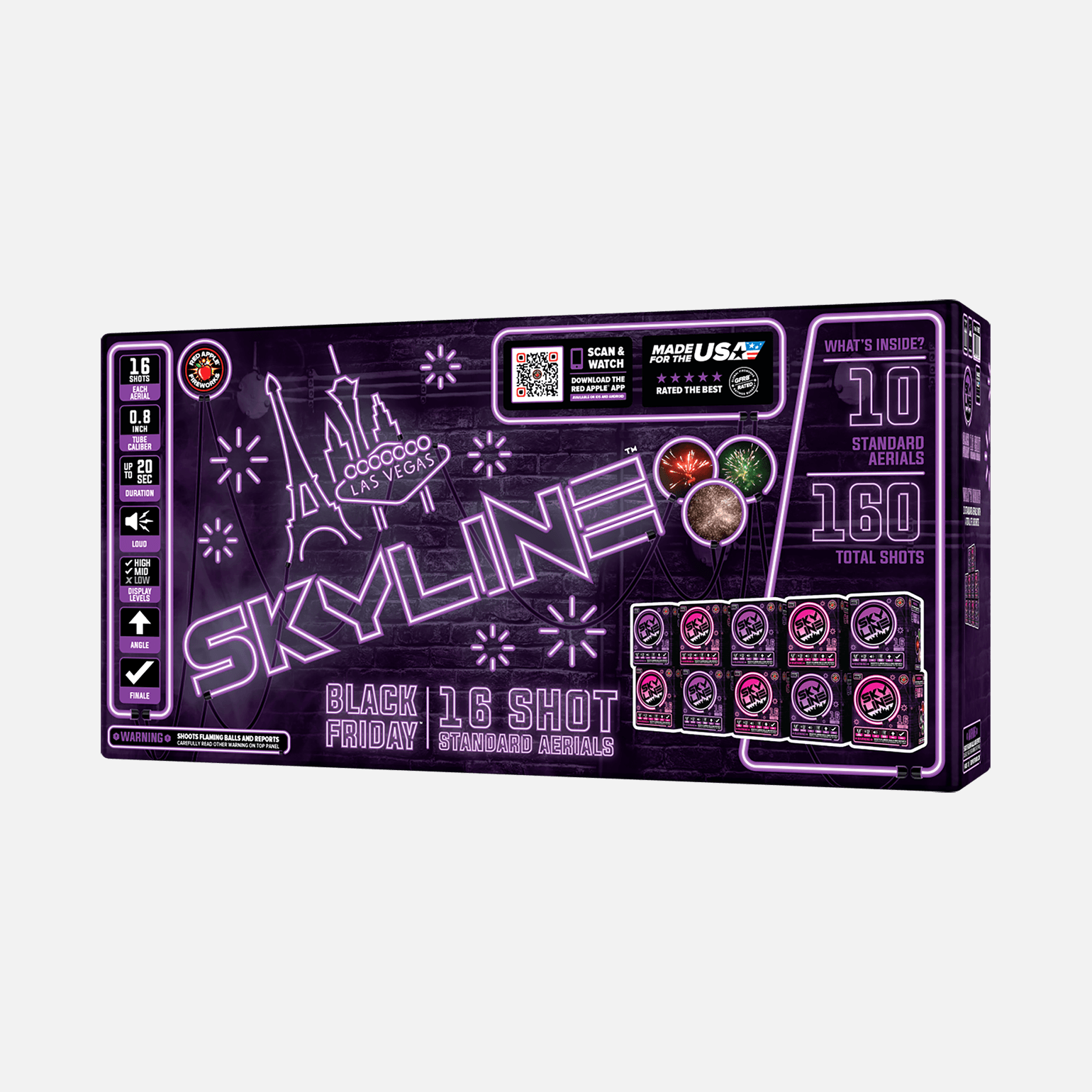 Buy Black Friday Skyline® 16 Shots Standard Aerial Fireworks Online