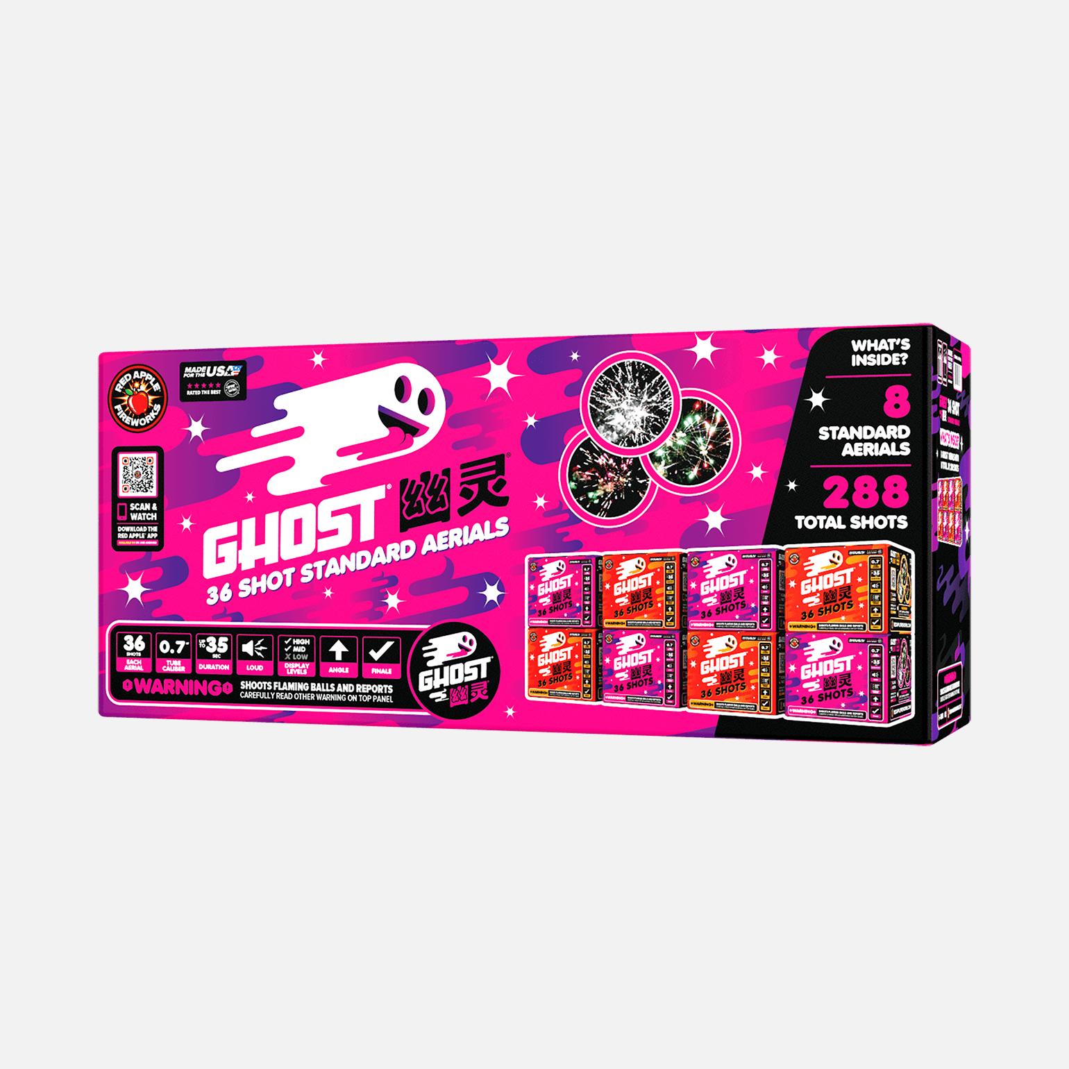 Ghost® 36 Shot Standard Aerials Standard Aerial Cakes (Up to 200 Grams)