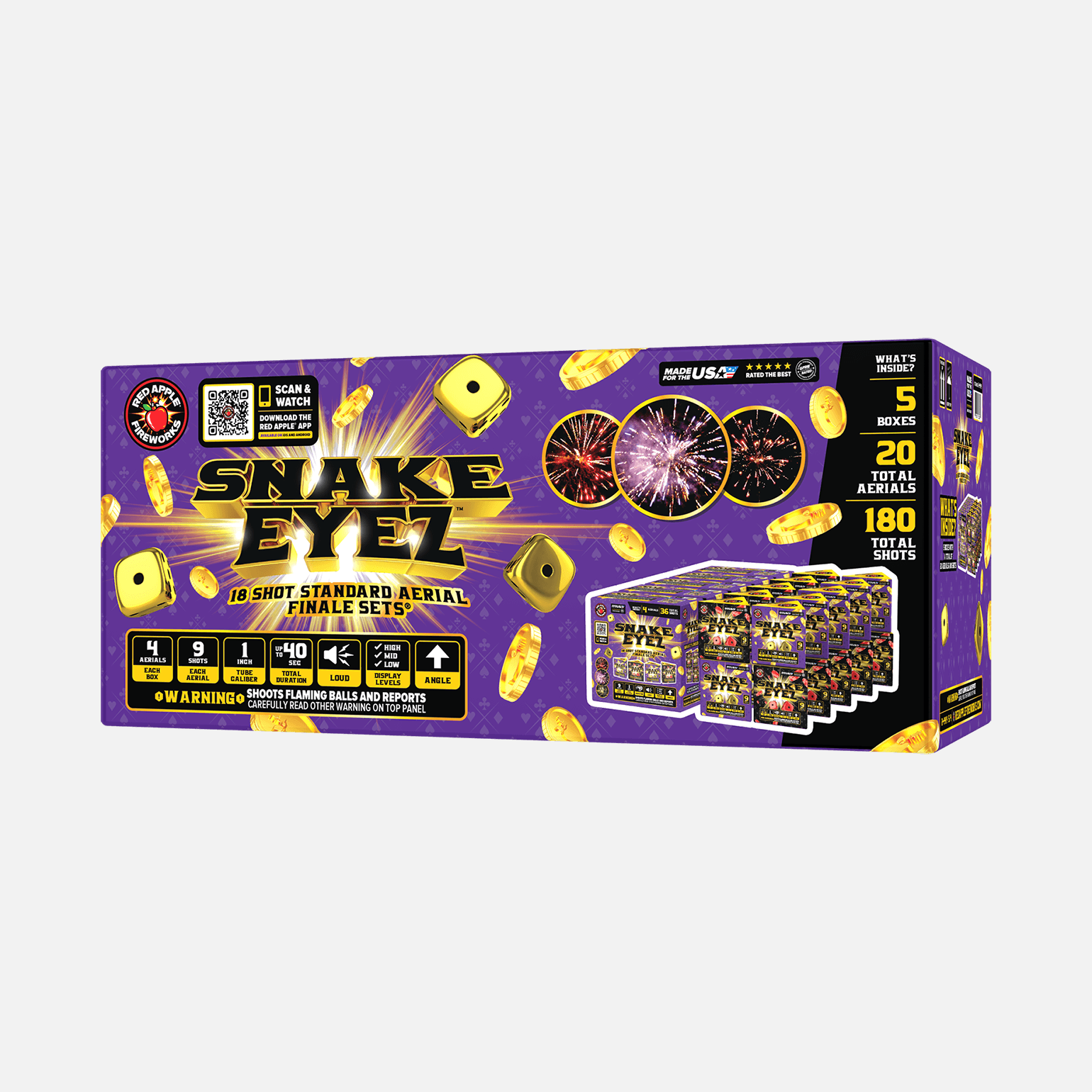 Buy Snake Eyez™ 18 Shot Standard Aerial Finale Set® Fireworks Online Buy Snake Eyez™ 18 Shot Standard Aerial Finale Set® Fireworks Online