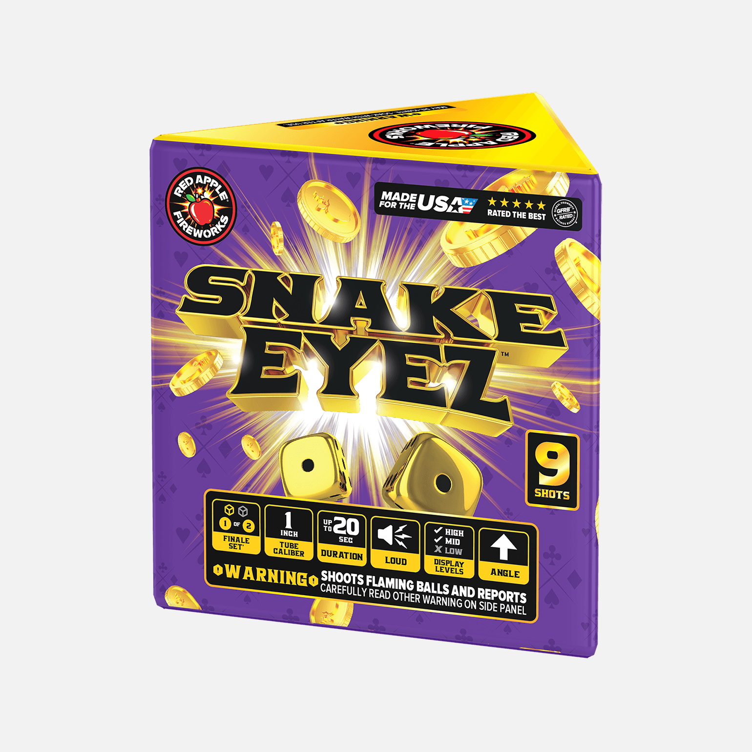 Snake Eyez™ 18 Shot Standard Aerial Finale Set® Standard Finale Sets® (Up to 1200 Grams)