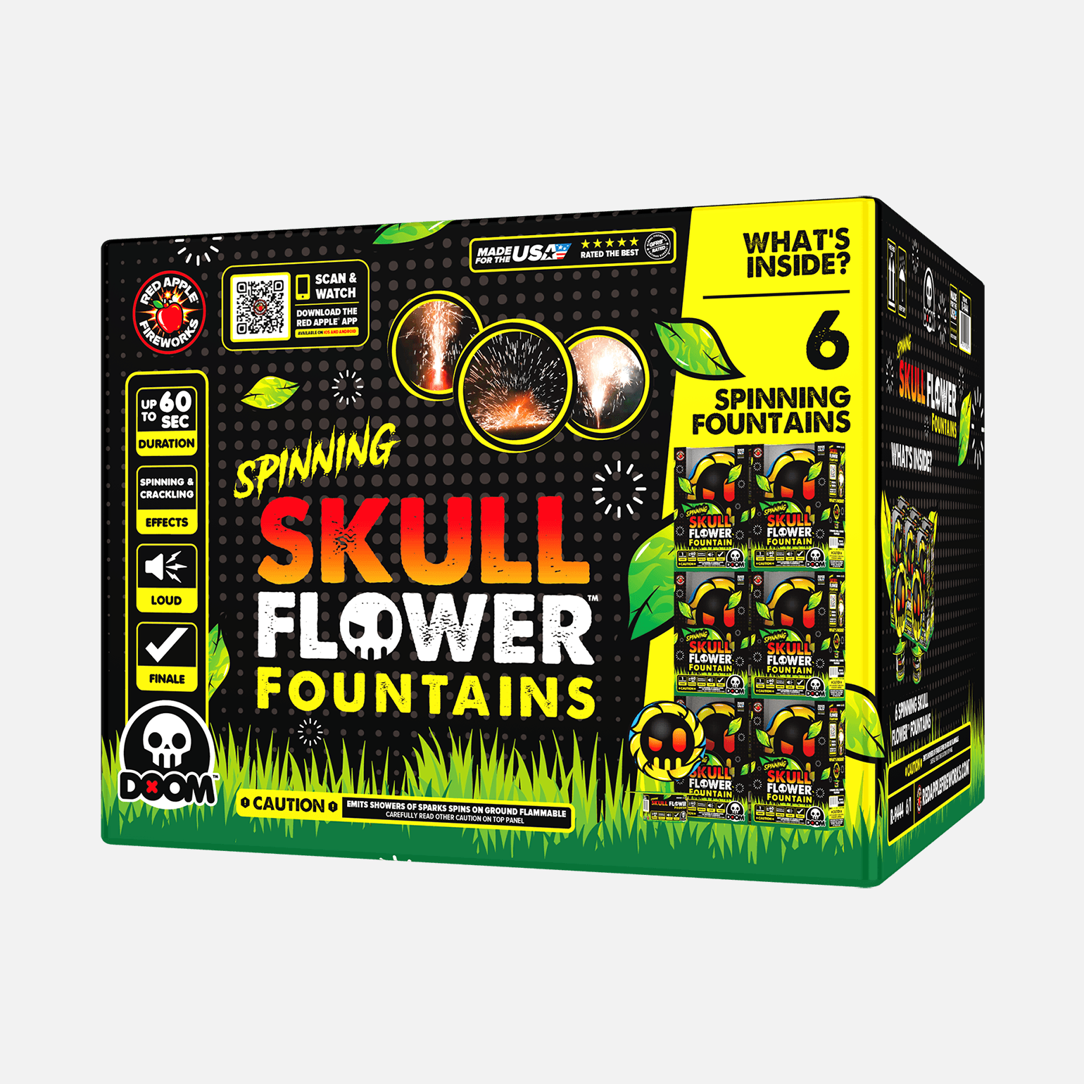 Spinning Skull Flower™ Fountains Large Fountains