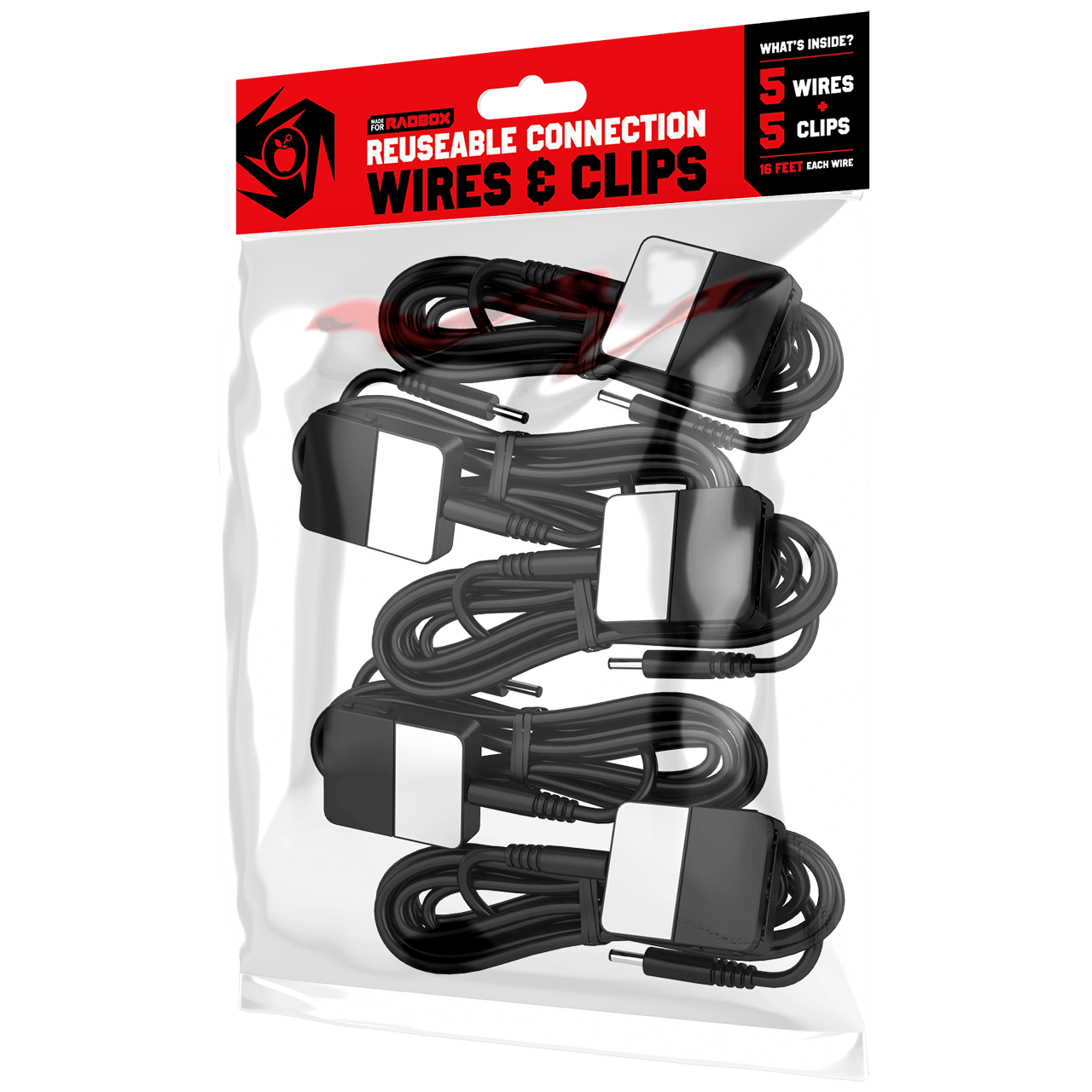 RADBOX™ Connection Clips & Wires pack of 5