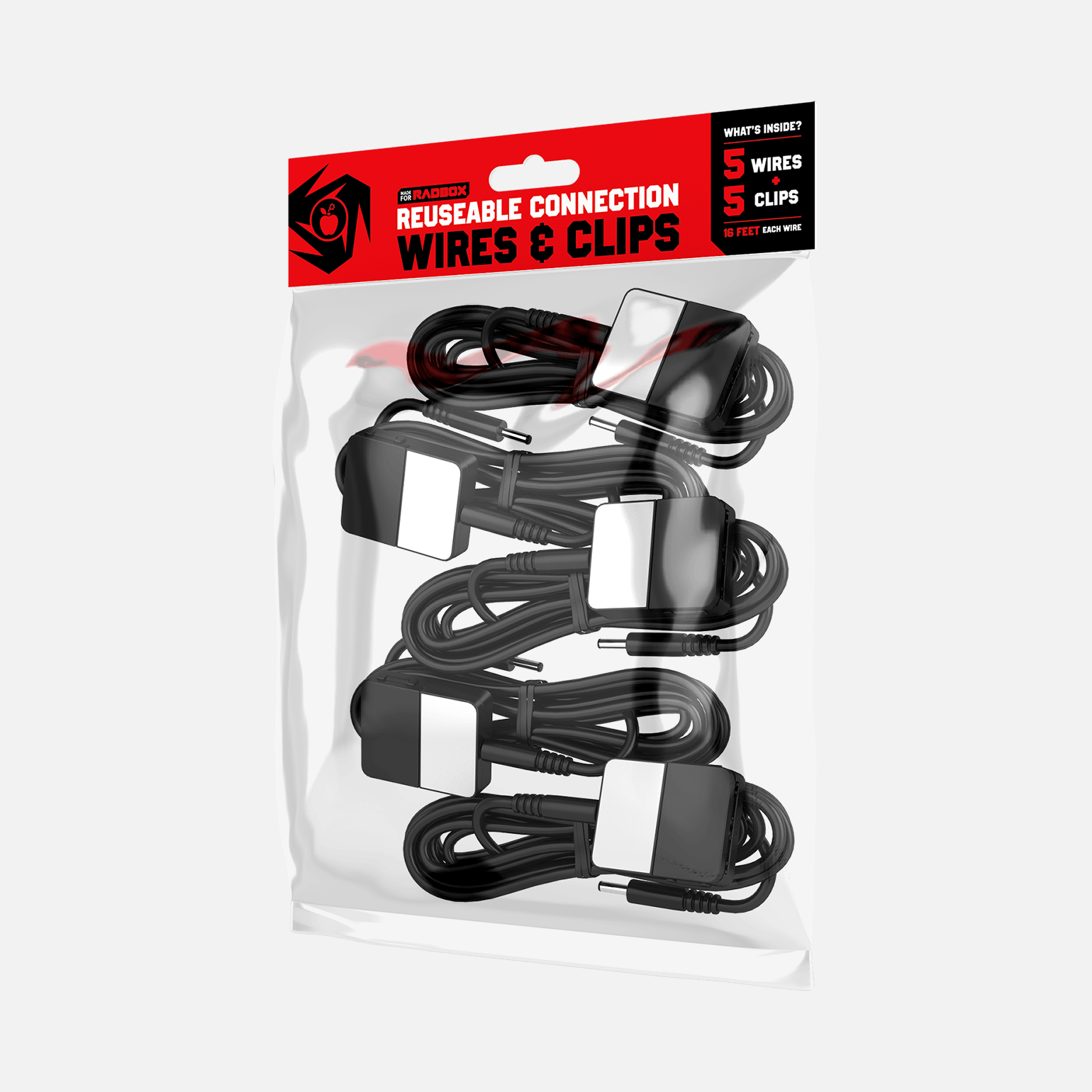 RadBox Connection Clips & Wires – 5 Pack