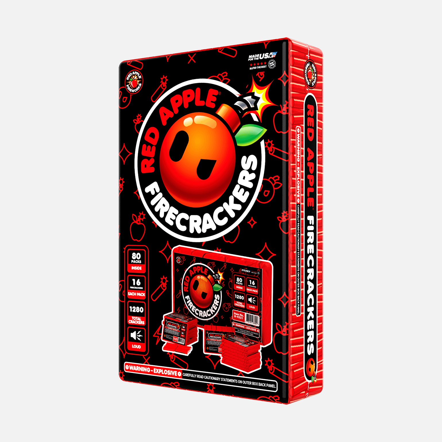 Red Apple® Bombs 16 Shot Full Brick Flash Crackers Firecracker Bricks
