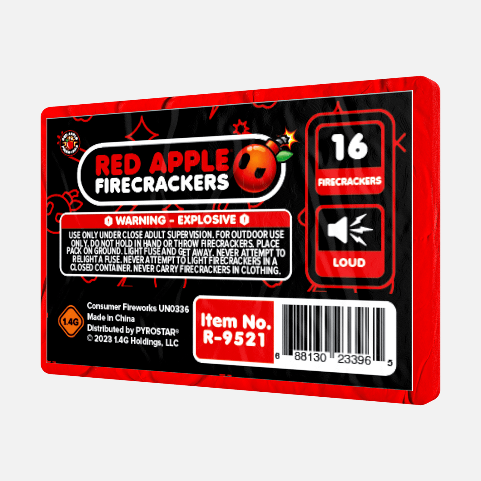 Red Apple® Bombs 16 Shot Full Brick Flash Crackers Firecracker Bricks