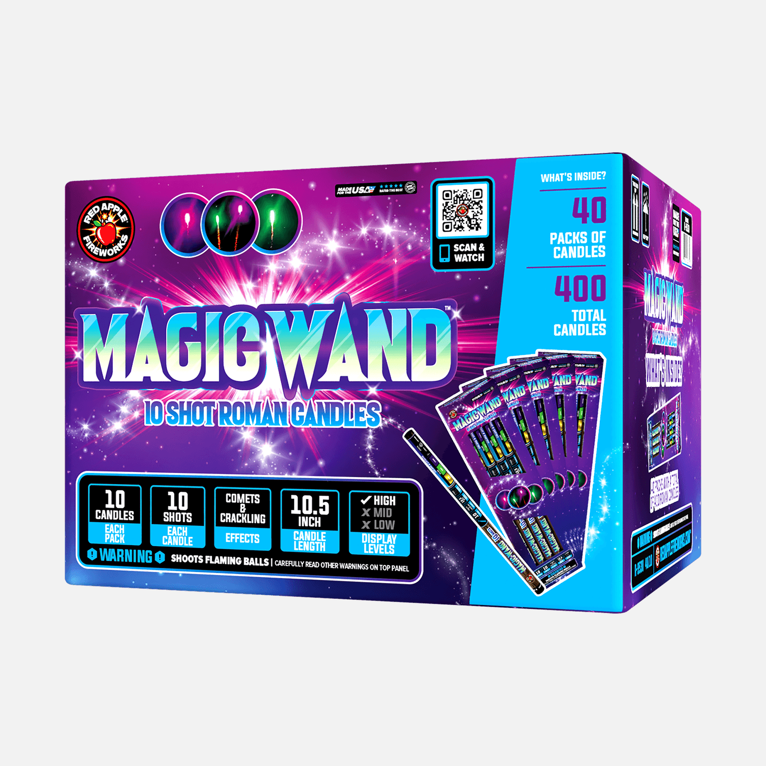 Buy Magic Wand™ 10 Shot Roman Candle Fireworks Online