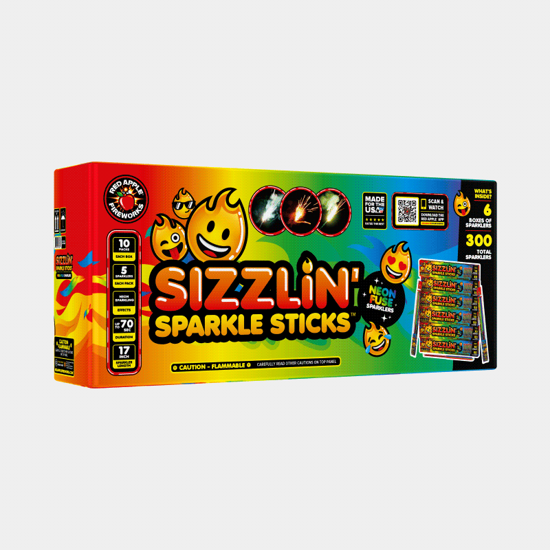Sizzlin' Sparkle Sticks™ Fuse Sparklers Sparklers