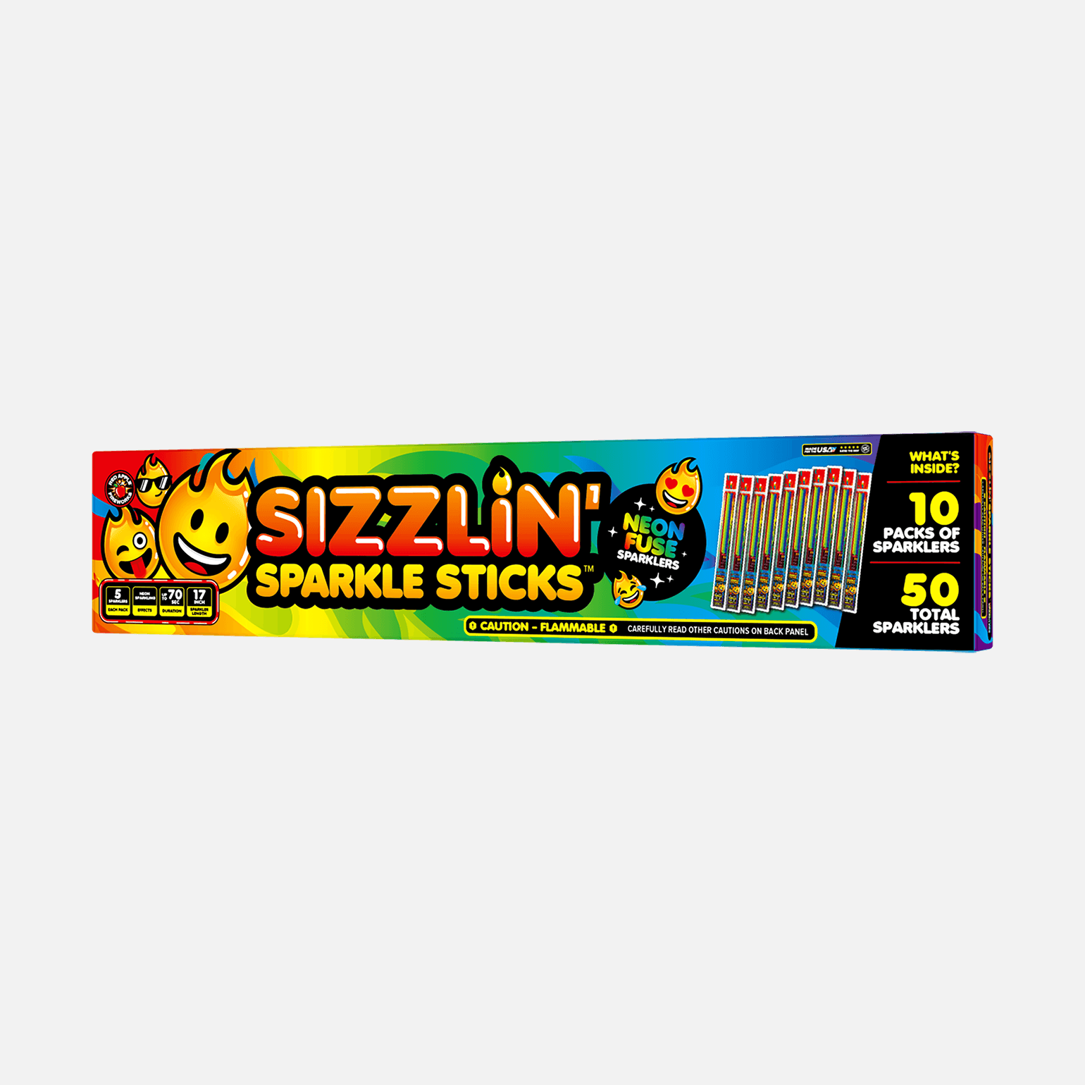 Sizzlin' Sparkle Sticks™ Fuse Sparklers Sparklers
