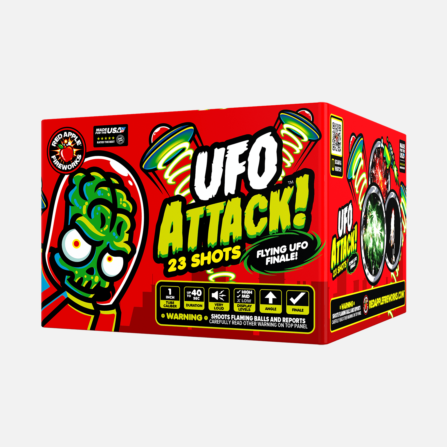 UFO Attack!™ 46 Shot XL® Aerial Finale Set® with Flying UFOs! XL® Finale Sets® (Up to 2000 Grams)