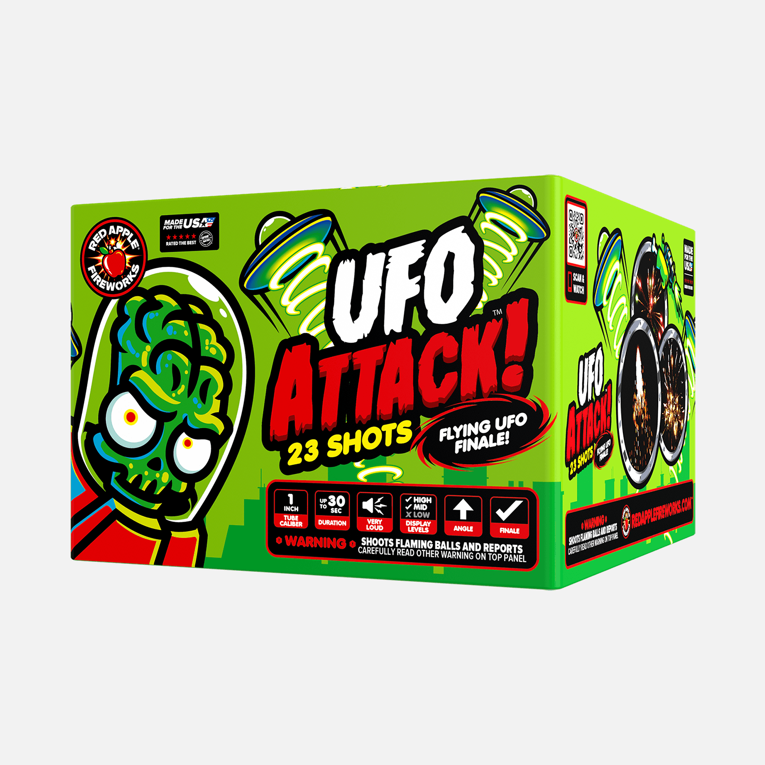UFO Attack!™ 46 Shot XL® Aerial Finale Set® with Flying UFOs! XL® Finale Sets® (Up to 2000 Grams)