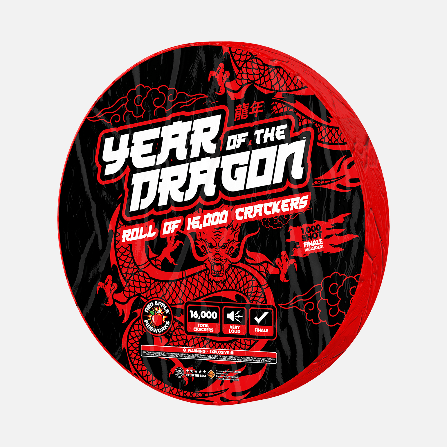 Year of the Dragon™ Roll of 16,000 Firecrackers Firecracker Rolls and Strips