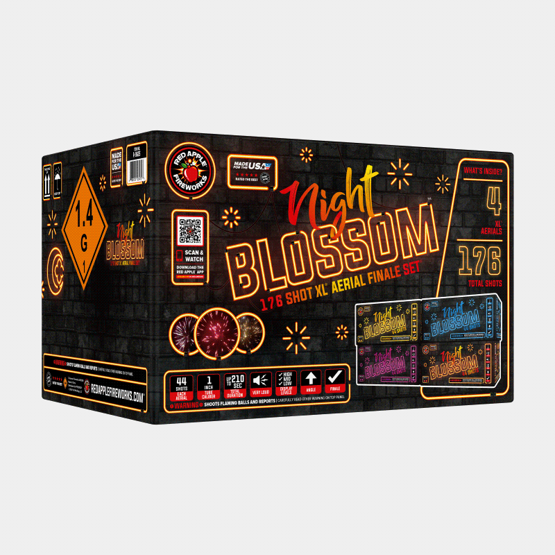 Night Blossom™ 176 Shot XL® Aerial Finale Set® XL® Finale Sets® (Up to 2000 Grams)