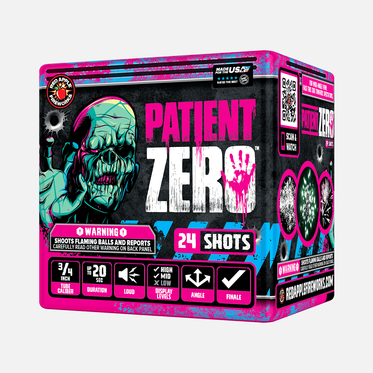Patient Zero™ 48 Shot Standard Aerial Finale Sets® Standard Finale Sets® (Up to 1200 Grams)