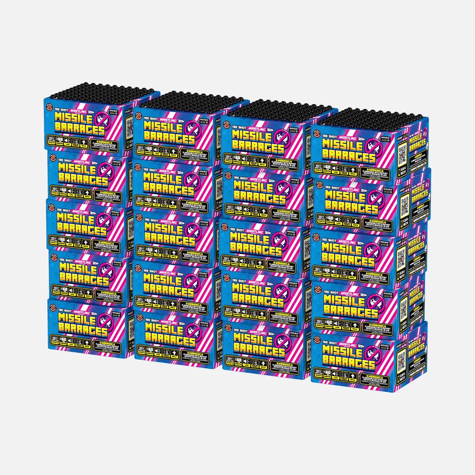 100 Shot Whistling Missile Barrages™ Fireworks Missiles