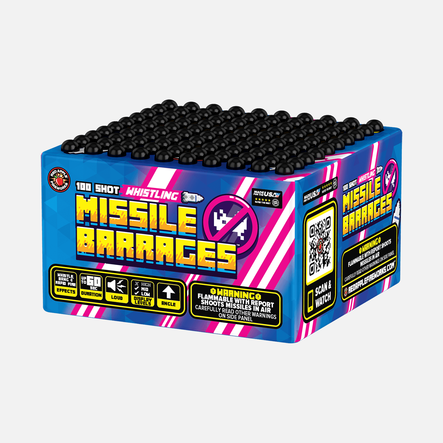 100 Shot Whistling Missile Barrages™ Fireworks Missiles