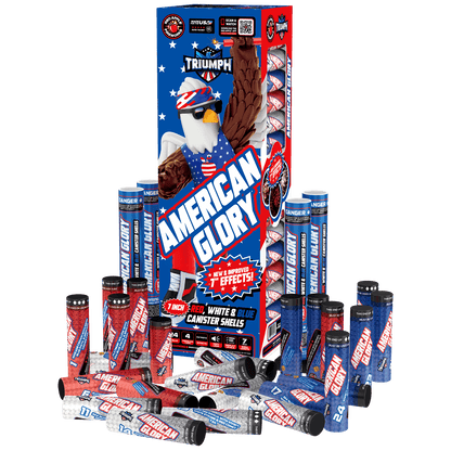 American Glory® 7" Red, White & Blue Canister Shells
