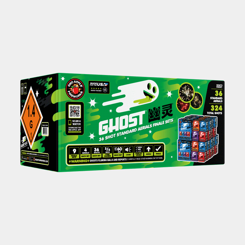 Ghost® 36 Shot Standard Aerial Finale Sets® Standard Finale Sets® (Up to 1200 Grams)
