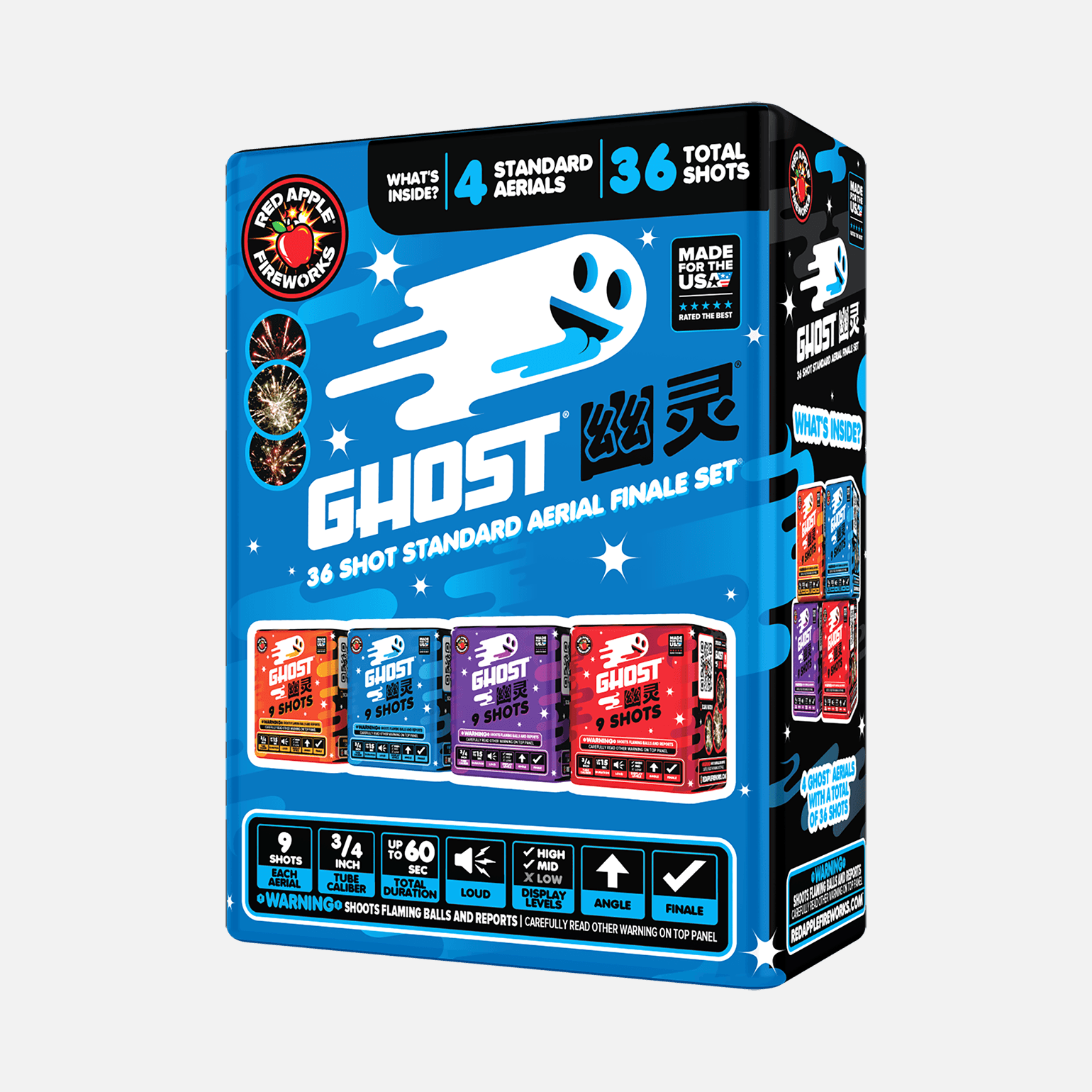 Ghost® 36 Shot Standard Aerial Finale Sets® Standard Finale Sets® (Up to 1200 Grams)