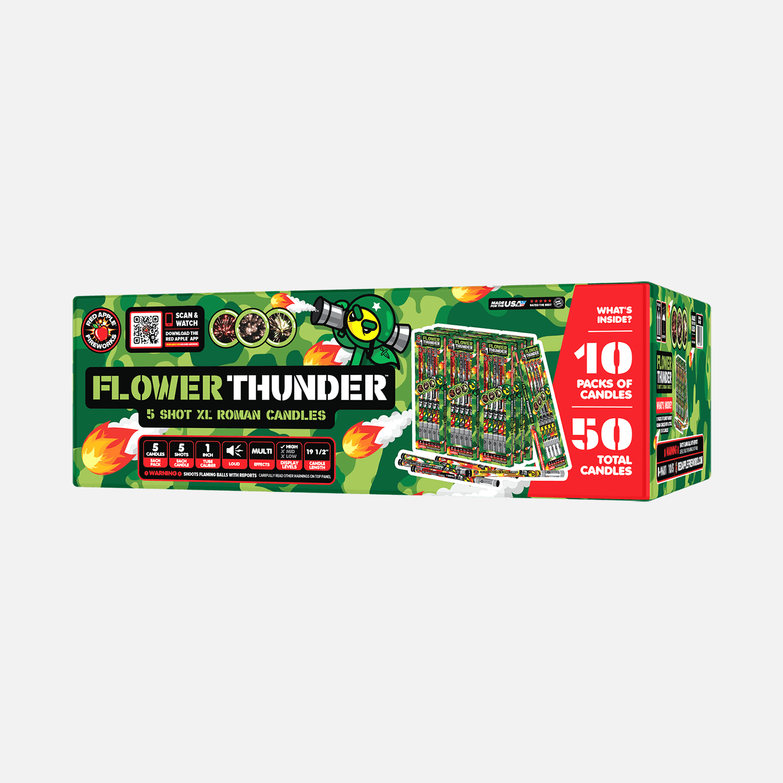 Flower Thunder Roman Candles Case – Red Apple Flower Thunder Roman Candles Case – Red Apple