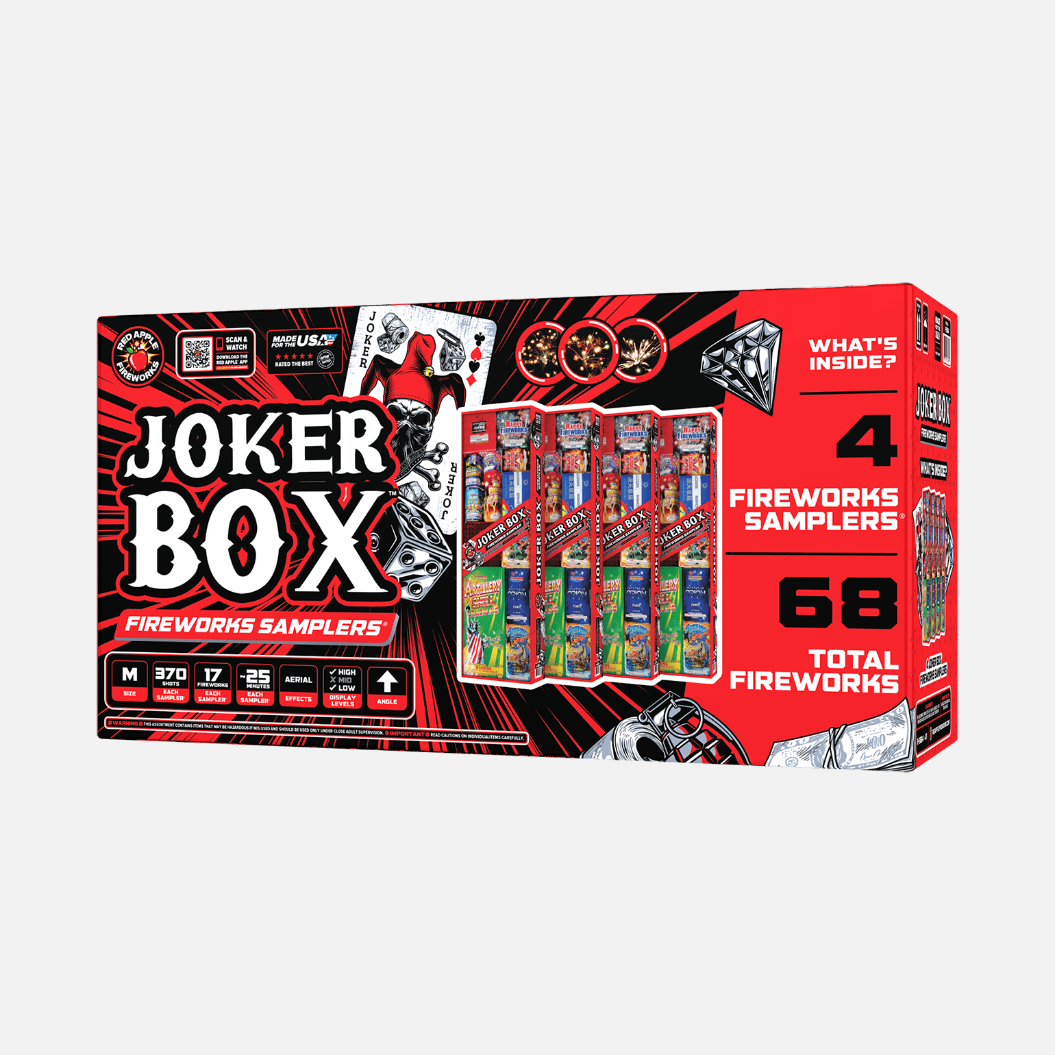 Joker™ Box 370 Shot Fireworks Samplers® Sky Show Samplers®