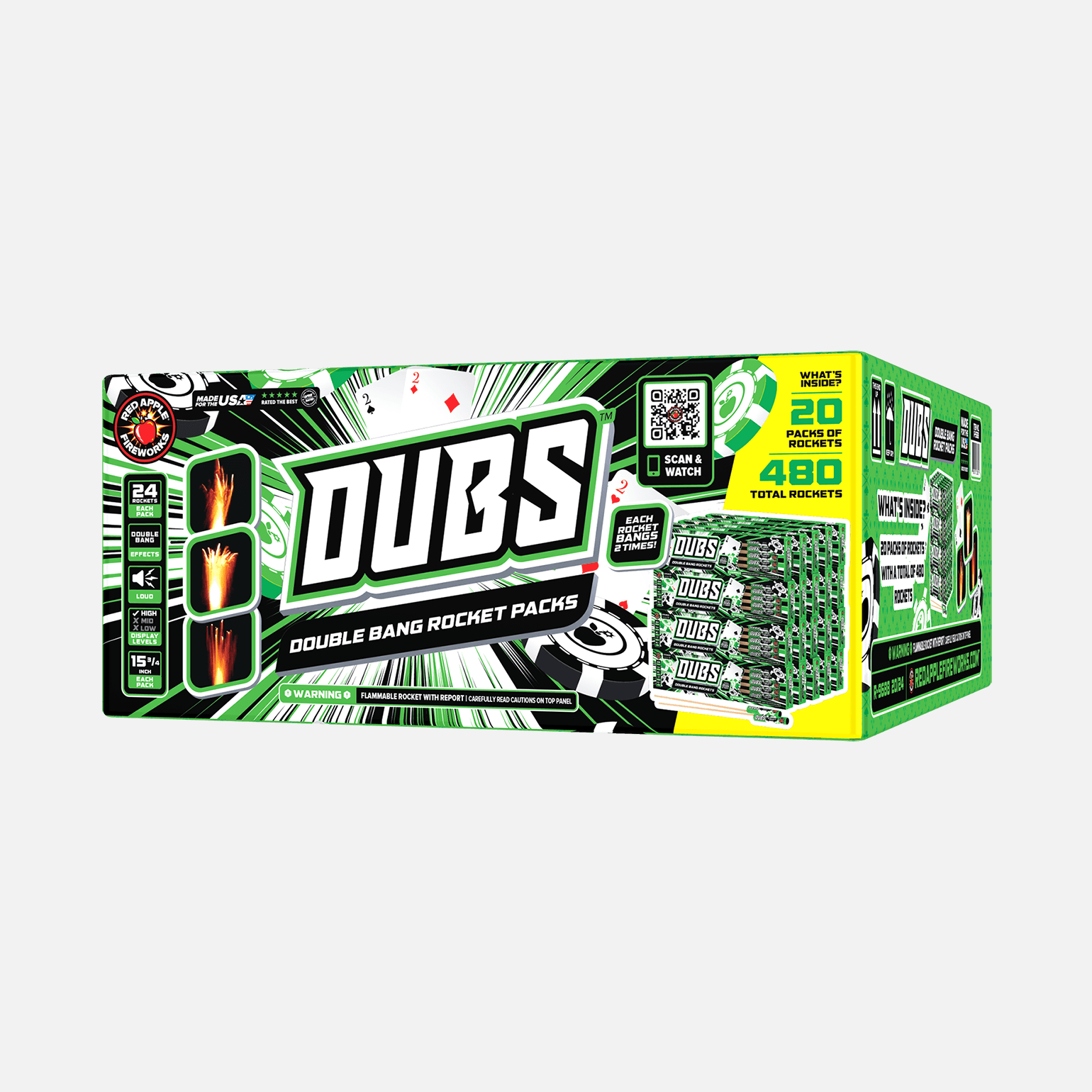 Dubs Double Bang Rockets – Red Apple Fireworks Dubs Double Bang Rockets – Red Apple Fireworks