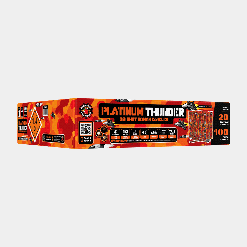 Platinum® Thunder 10 Shot Roman Candles Standard Roman Candles
