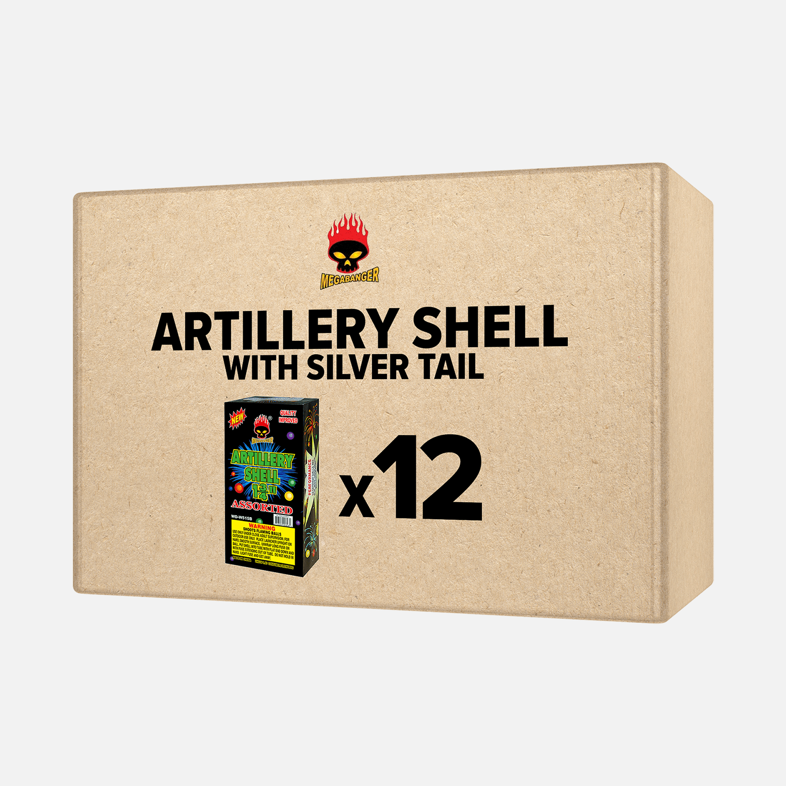 Artillery Shell With Silver Tail