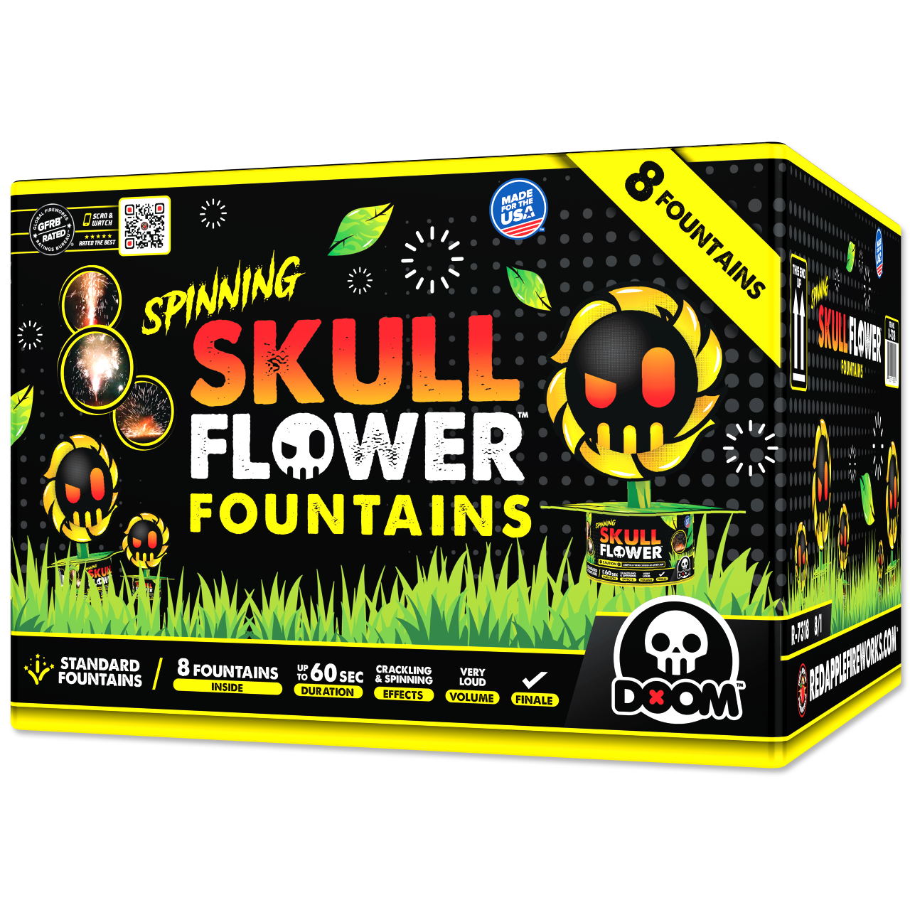 Spinning Skull Flower™ Fountains Large Fountains