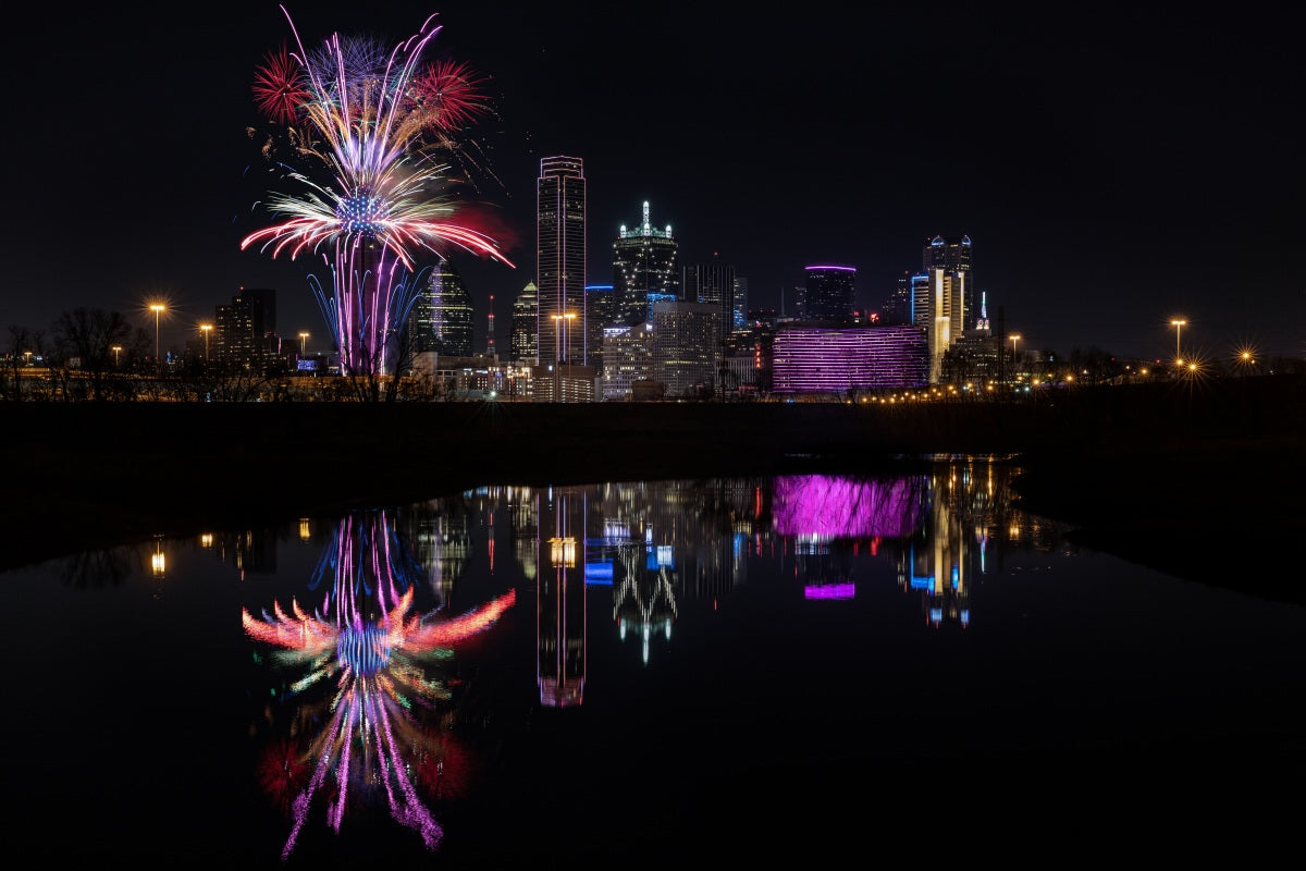 Dallas skyline fireworks display for entrepreneurs learning how to sell fireworks in Texas